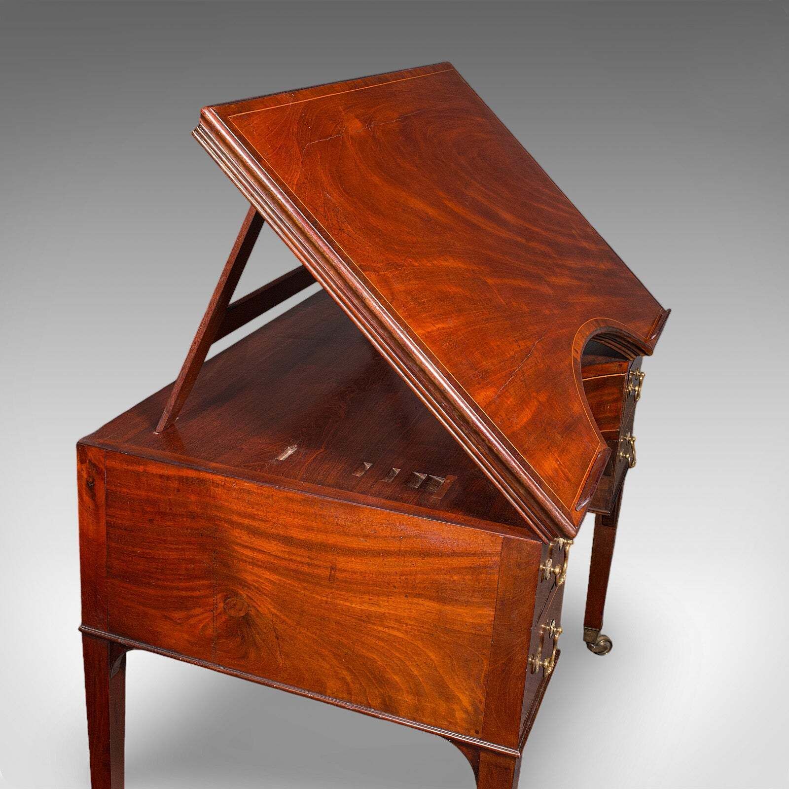 Tall Antique Architect's Riser Desk, English, Metamorphic, Cartographer, Regency photo buy