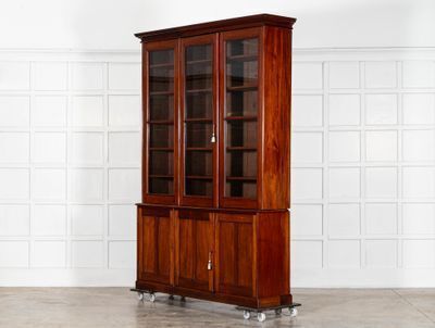 Large English 19thc Mahogany Glazed Bookcase photo vinterior