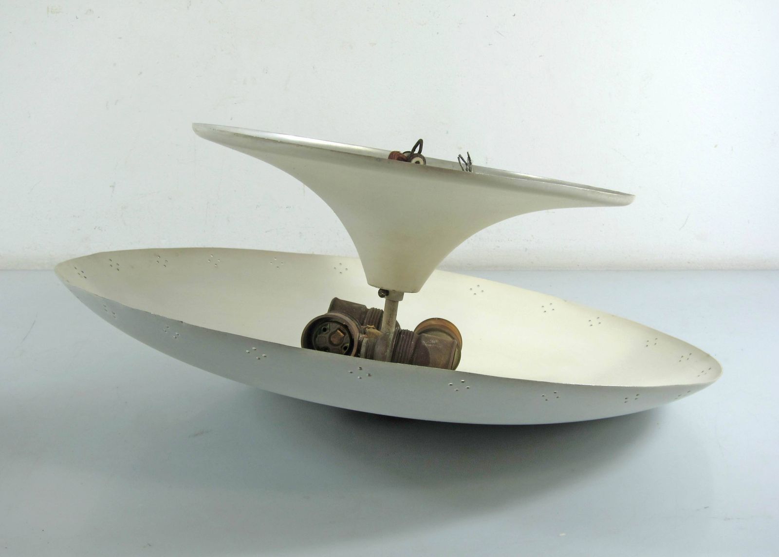 Super Rare Italian Inverted Umbrella Ceiling Lamp From The 1950s – Gino Sarfatti Style photo buy