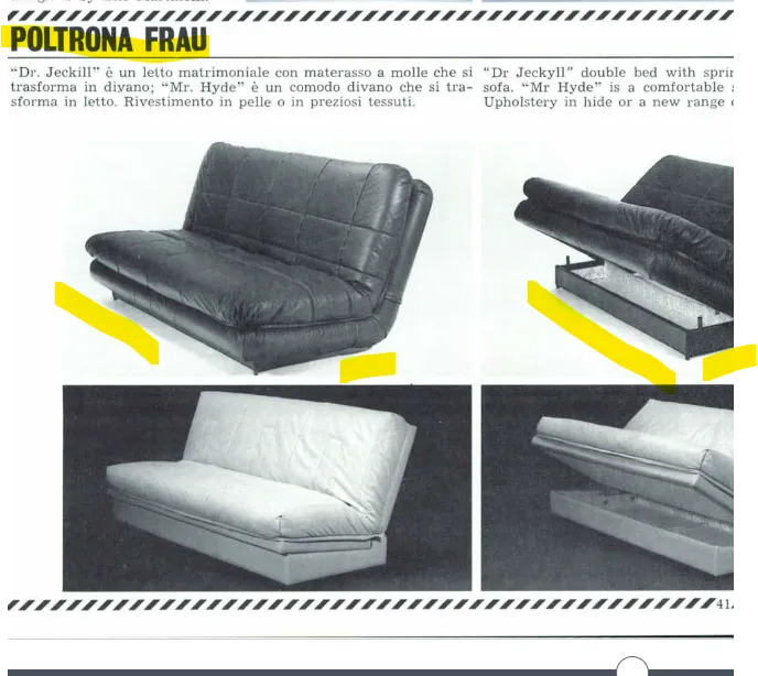 DR. Jekyll & Mr. Hyde Modular Sofa Bed By Poltrona Frau 1980s photo for sale