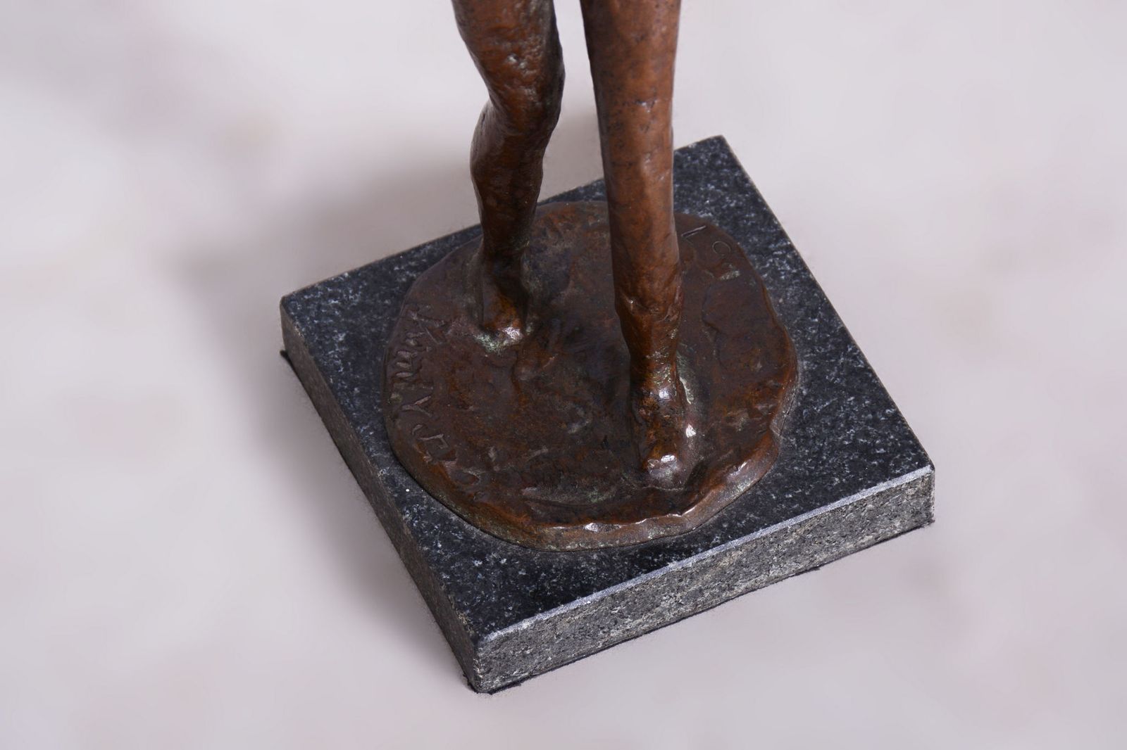Original Art Deco Sculpture Of Girl With A Bucket, Bronze, Czech, 1930s photo 650.0