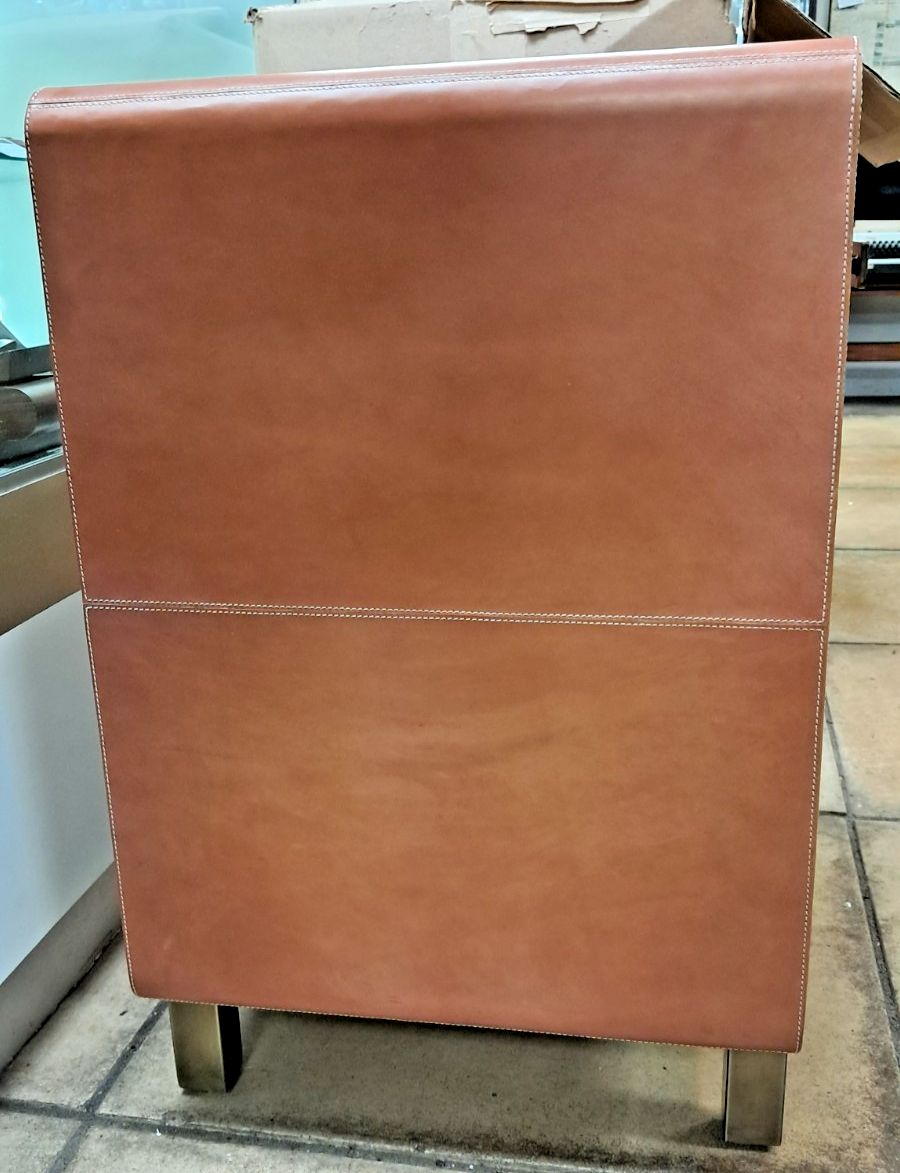 photo for sale Dante Full Grain Leather Nightstand In Aged Camel By Made Goods USA