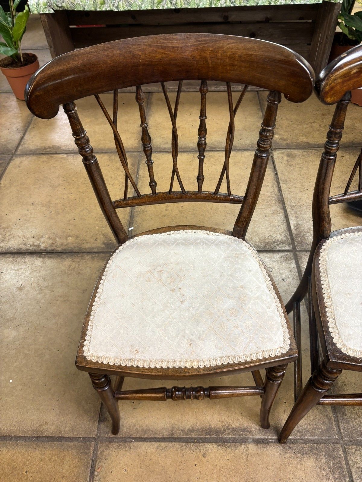 Pair Of Late 19th Century Mahogany Spindle Back Side Chairs photo furniture
