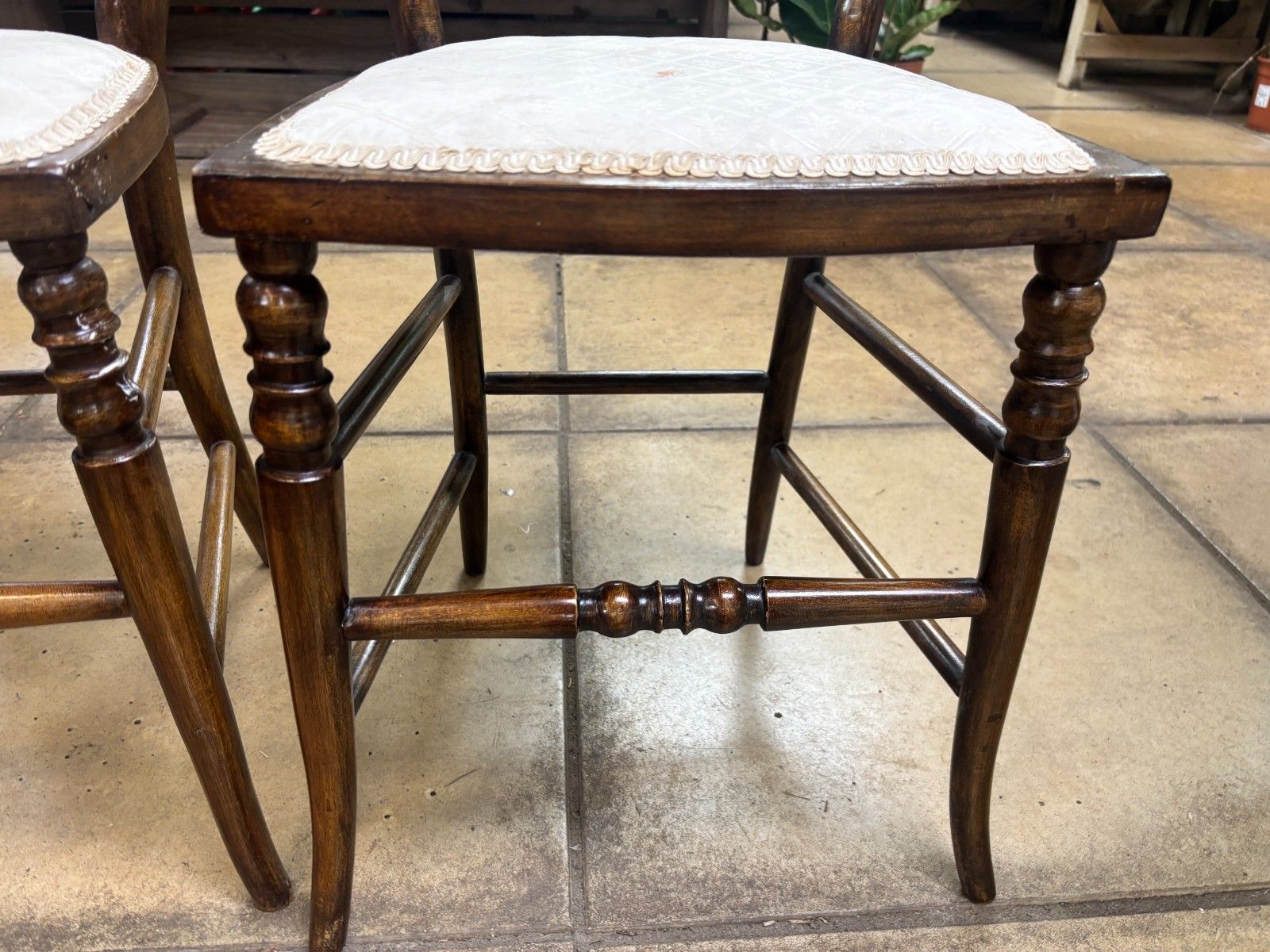 Pair Of Late 19th Century Mahogany Spindle Back Side Chairs photo buy
