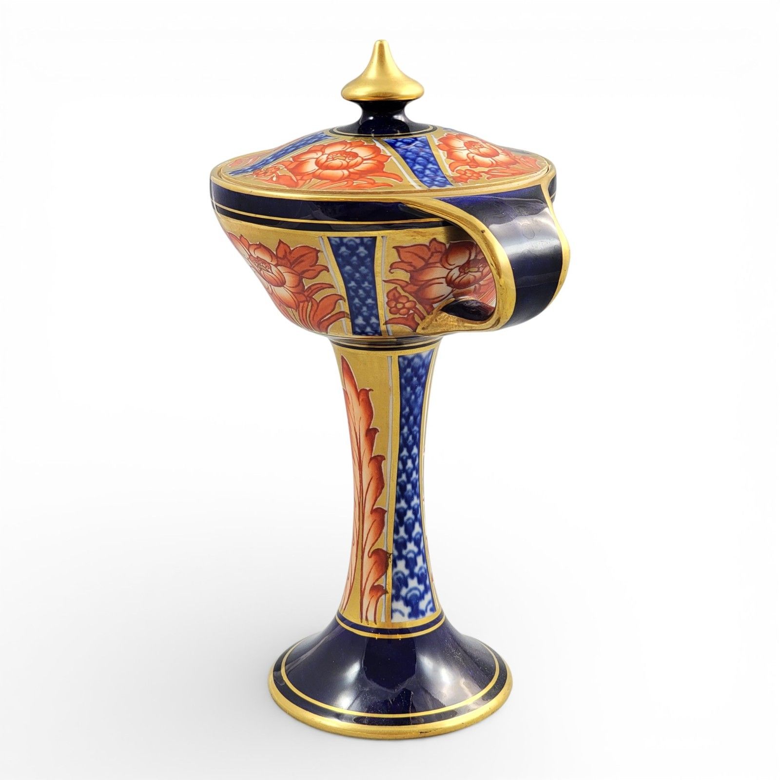 William Moorcroft For James Macintyre, Aurelian Ware Twin Handled Vase, C.1898 photo vintage