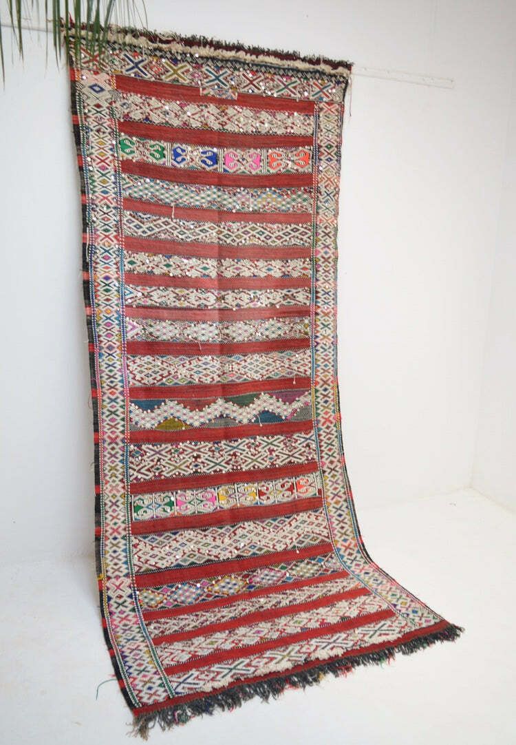 Queens Delight   Vintage Moroccan Kilim Berber Rug photo furniture