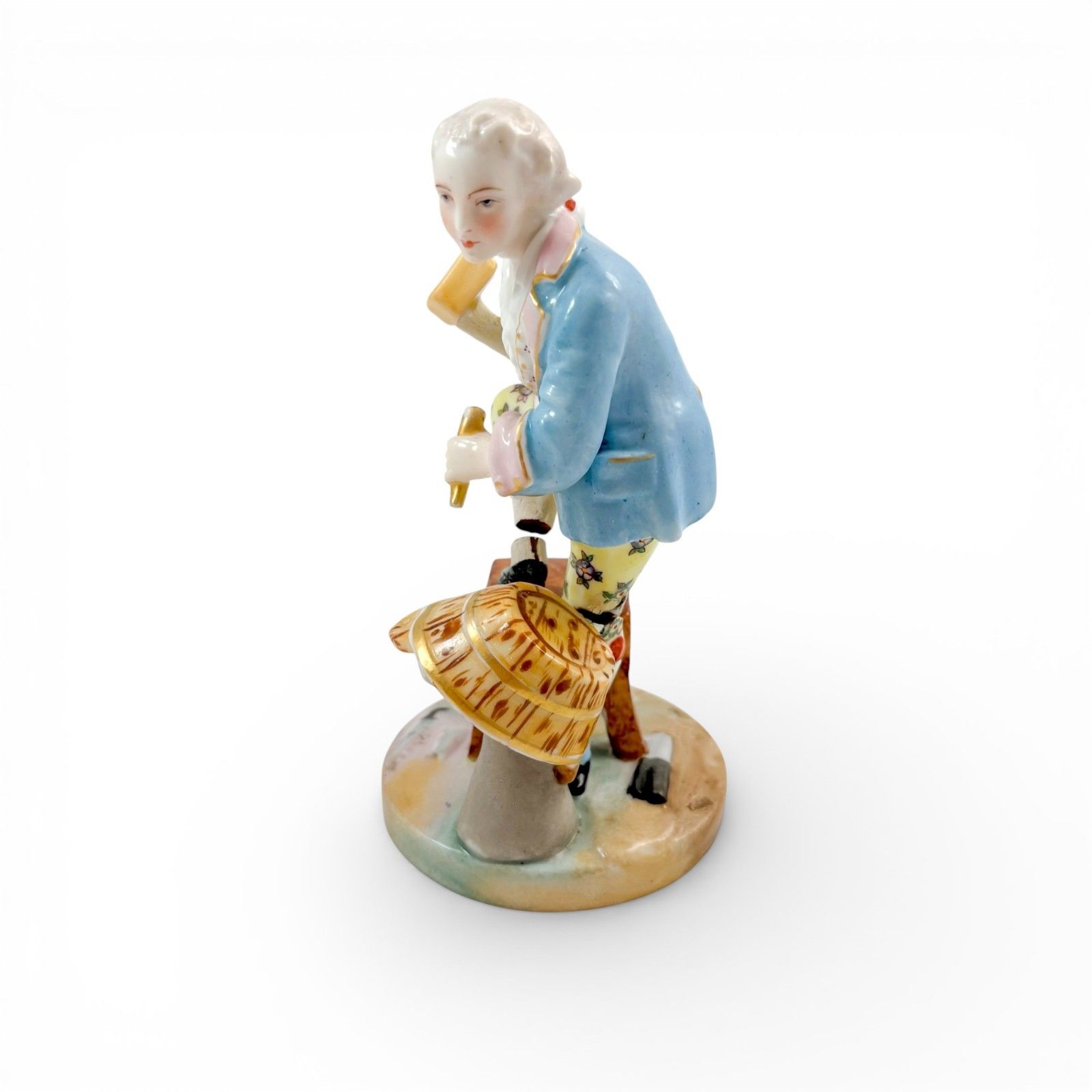 Antique Dresden Porcelain Rococo Revival Figure Of A Young Man, German, C. 1890s photo 130.0