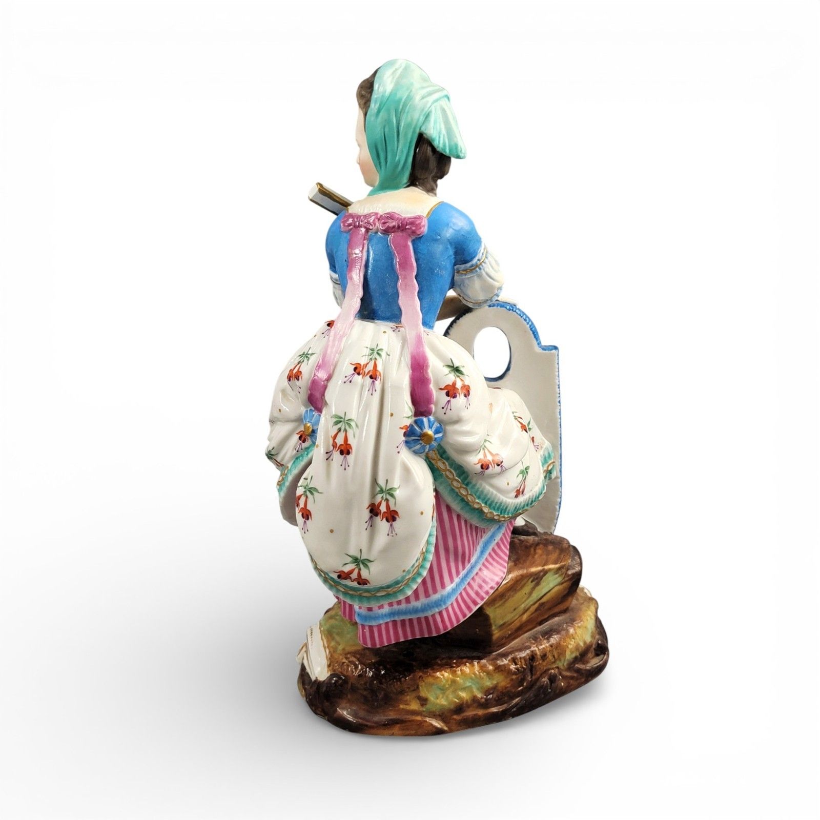 Large Limbach Porcelain Figure Of A Woman With Basket, Thuringia, C. 1825 photo Home Decor