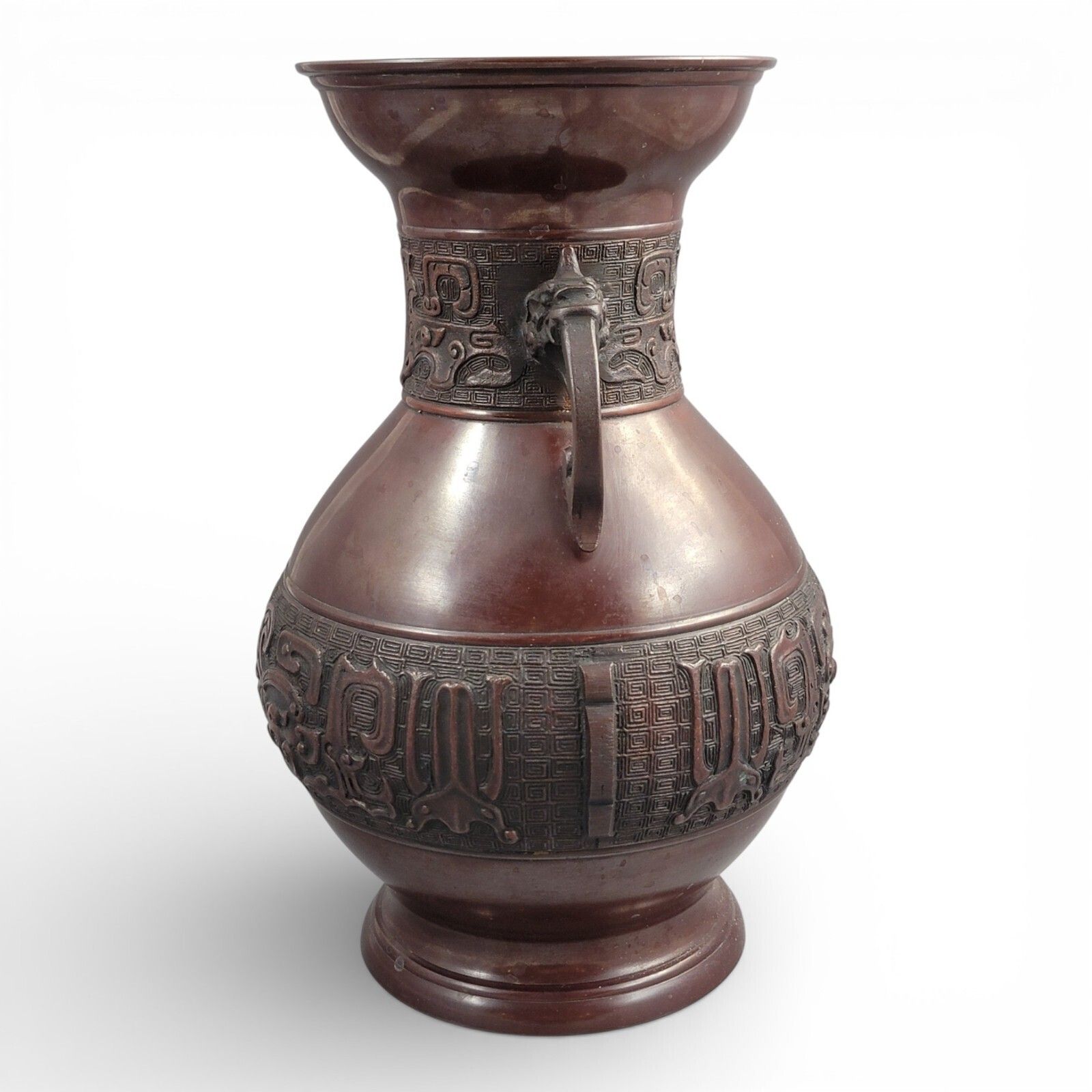 Antique Japanese Archaistic Bronze Hu Vase, Meiji–Taishō Period, C.1900 photo for sale