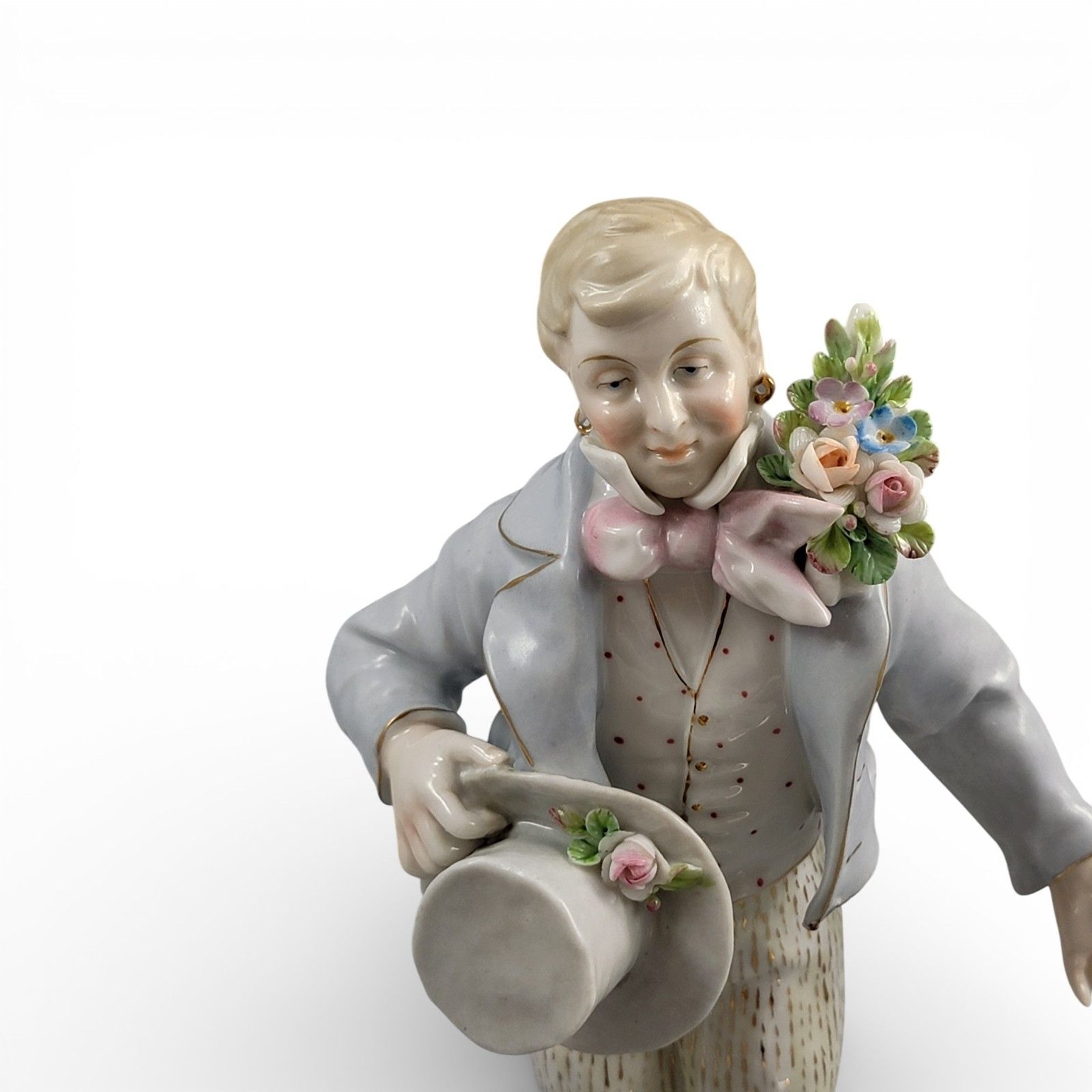 Home Decor Antique Volkstedt Pair Of German Porcelain Figures, Late 19th Century photo