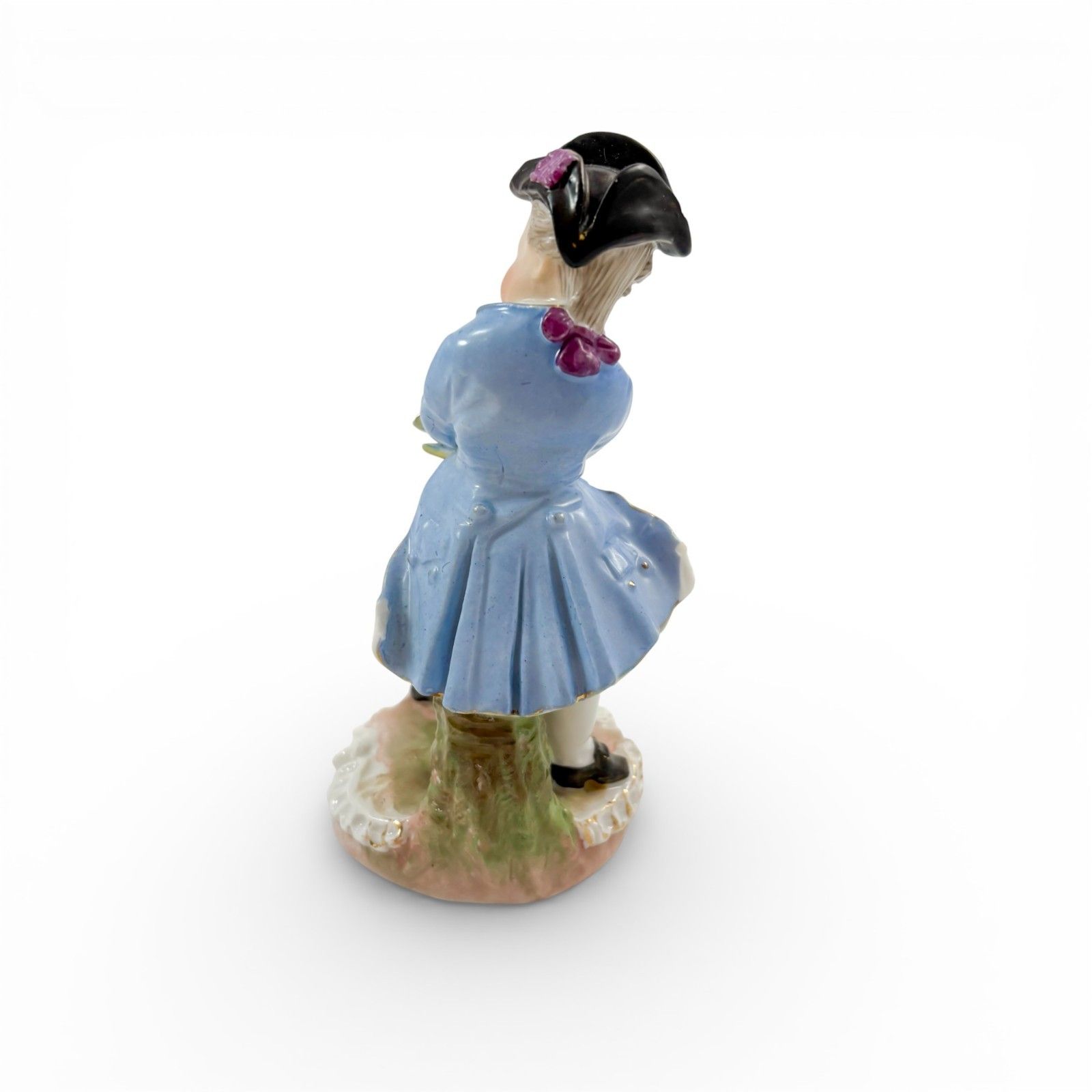 Antique Dresden Porcelain Courtly Boy Figurine With Letter, Rococo Style C. 1900 photo Home Decor