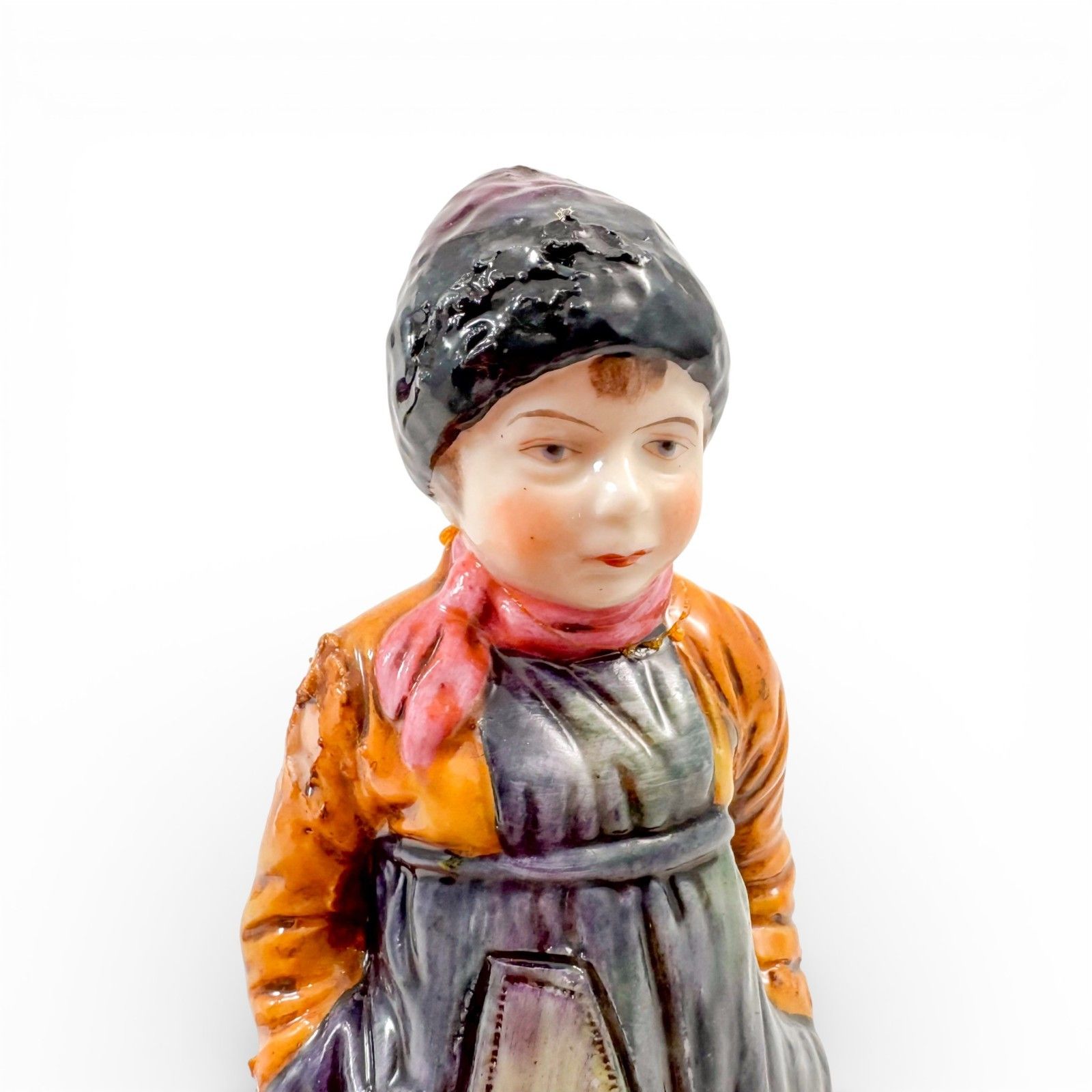 photo buy Antique German Porcelain Beggar Children Figurines Pair Kämmer Volkstedt 1920s