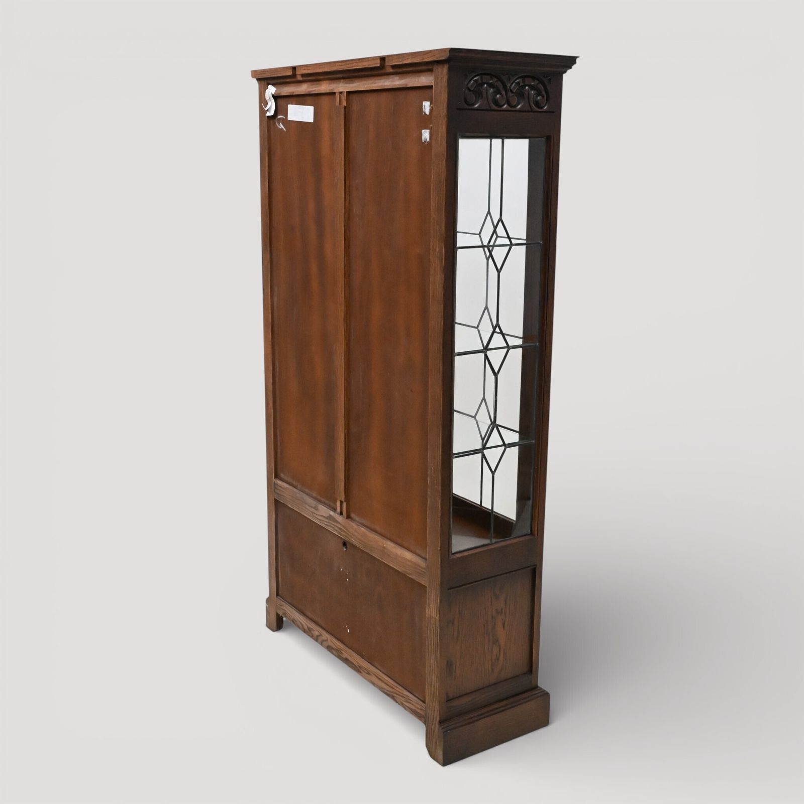 Old Charm Display Cabinet 3 Shelves Tudor Brown Free Uk Delivery* photo 557.0