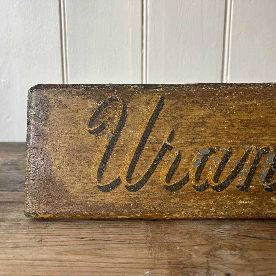Antique Hand Painted Uranius Sign photo furniture