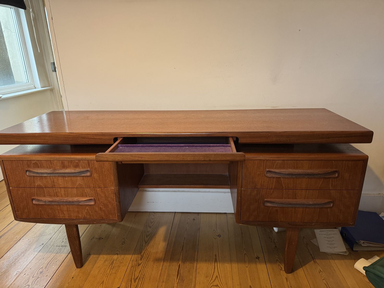 G Plan Fresco Teak Desk With Hidden Drawer   Price Dropped 200