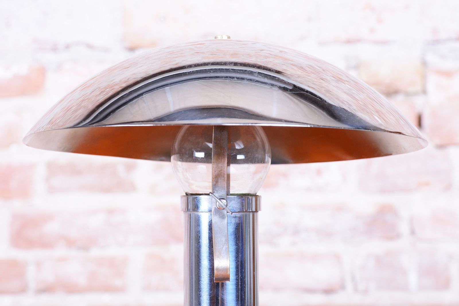photo for sale Pair Of Restored Bauhaus Table Lamps, By Miroslav Prokop, Chrome, Czech, 1930s