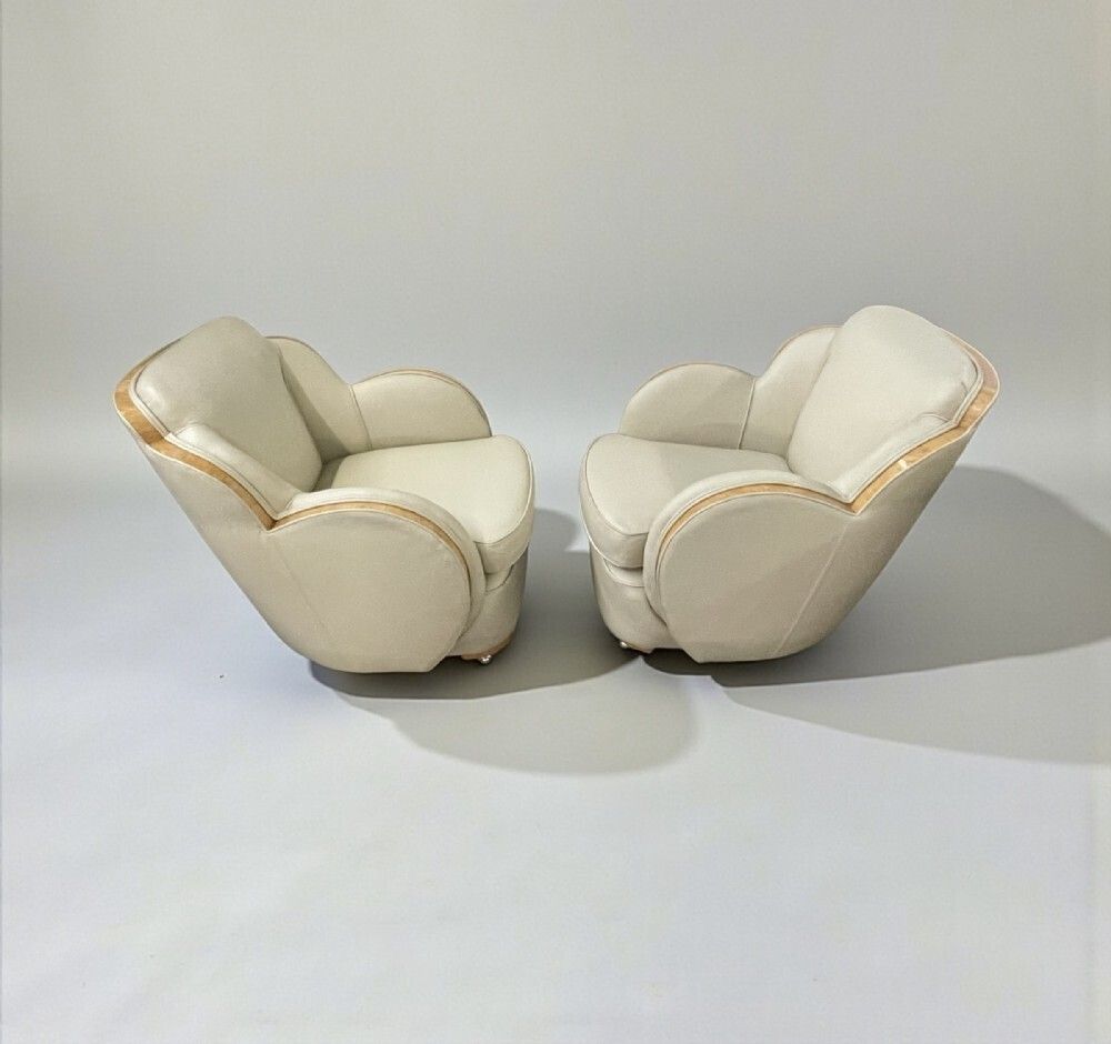 Pair Of Art Deco ‘Cloud’ Armchairs By Harry And Lou Epstein photo furniture
