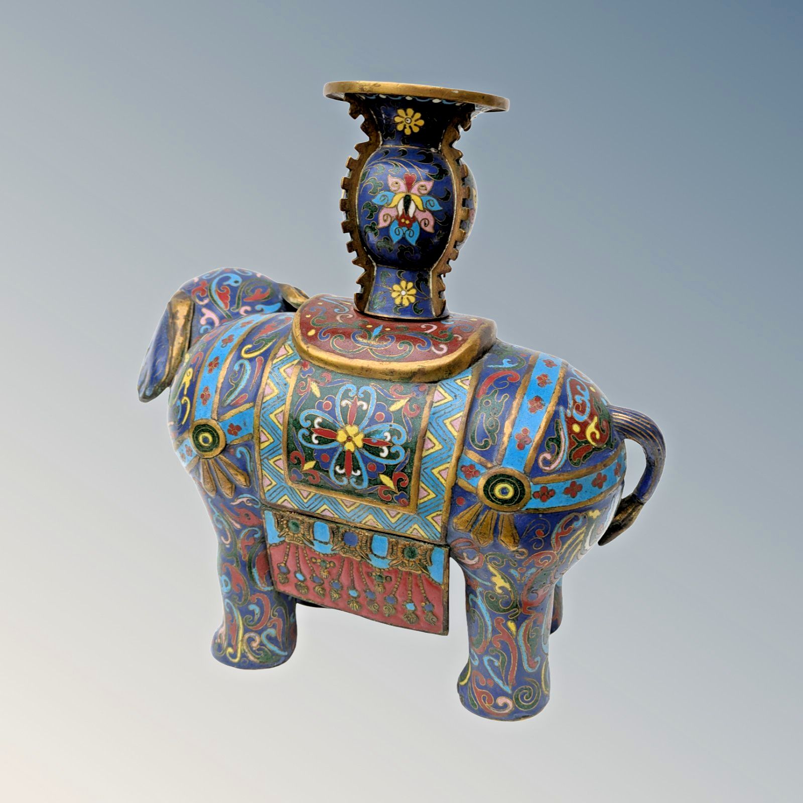 Fine Pine Of Chinese Cloisonne Elephants  Qing Period photo 1350.0