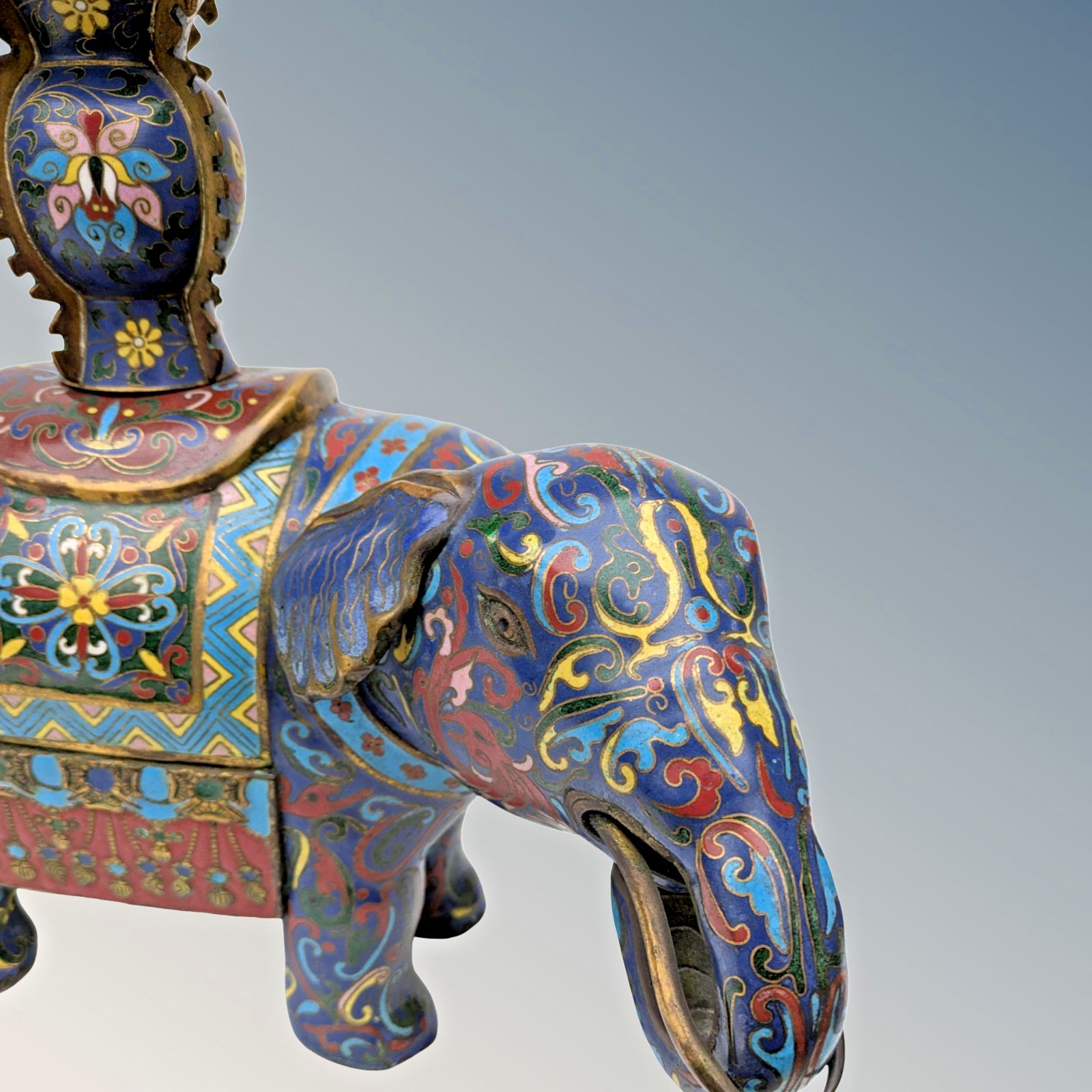 photo furniture Fine Pine Of Chinese Cloisonne Elephants  Qing Period