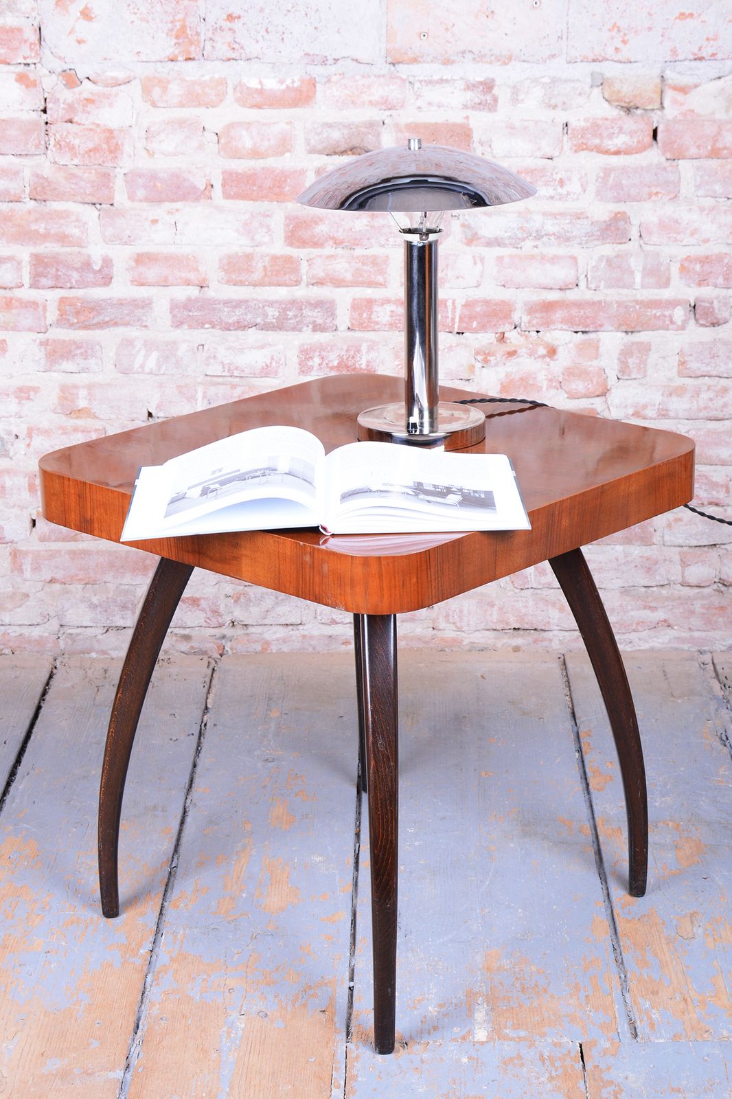 Restored Bauhaus Table Lamp, By Miroslav Prokop, Chrome, Steel, Czech, 1930s photo Lighting