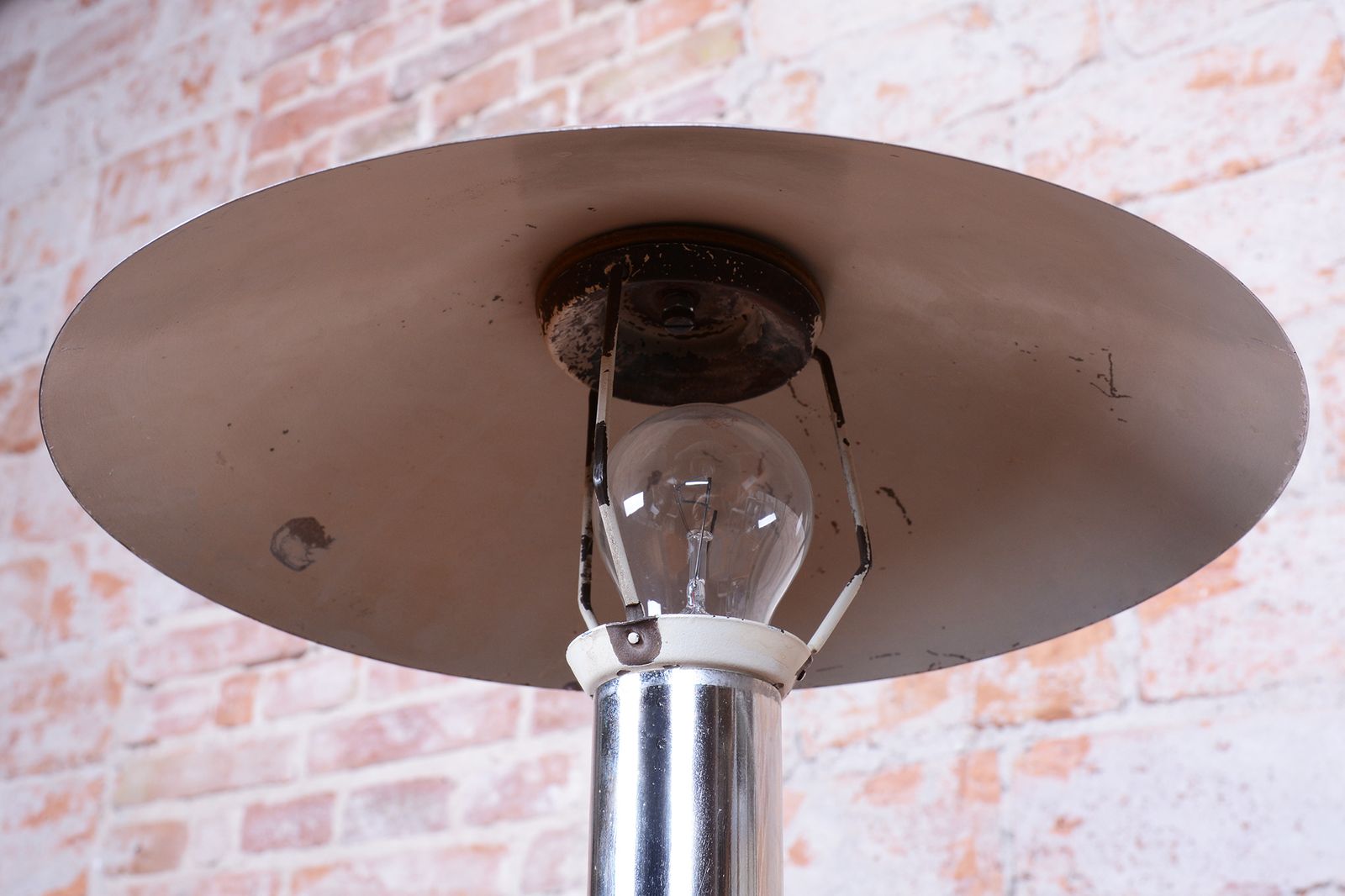 Restored Bauhaus Table Lamp, By Miroslav Prokop, Chrome, Steel, Czech, 1930s photo buy