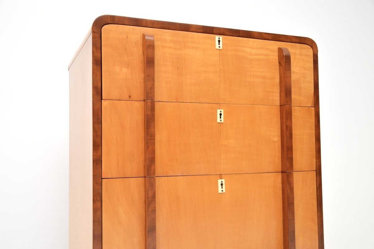 Art Deco Sycamore And Walnut Chest Of Drawers photo Furniture