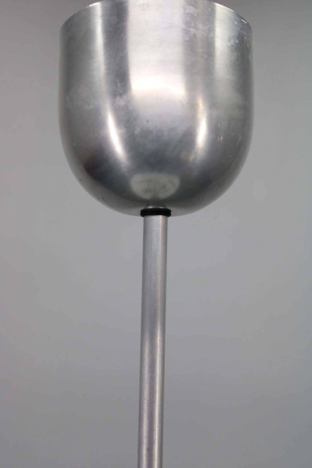 Mid Century Pendant Chandelier, Chromed Metal And Glass, Czechoslovakia 1970s photo vinterior