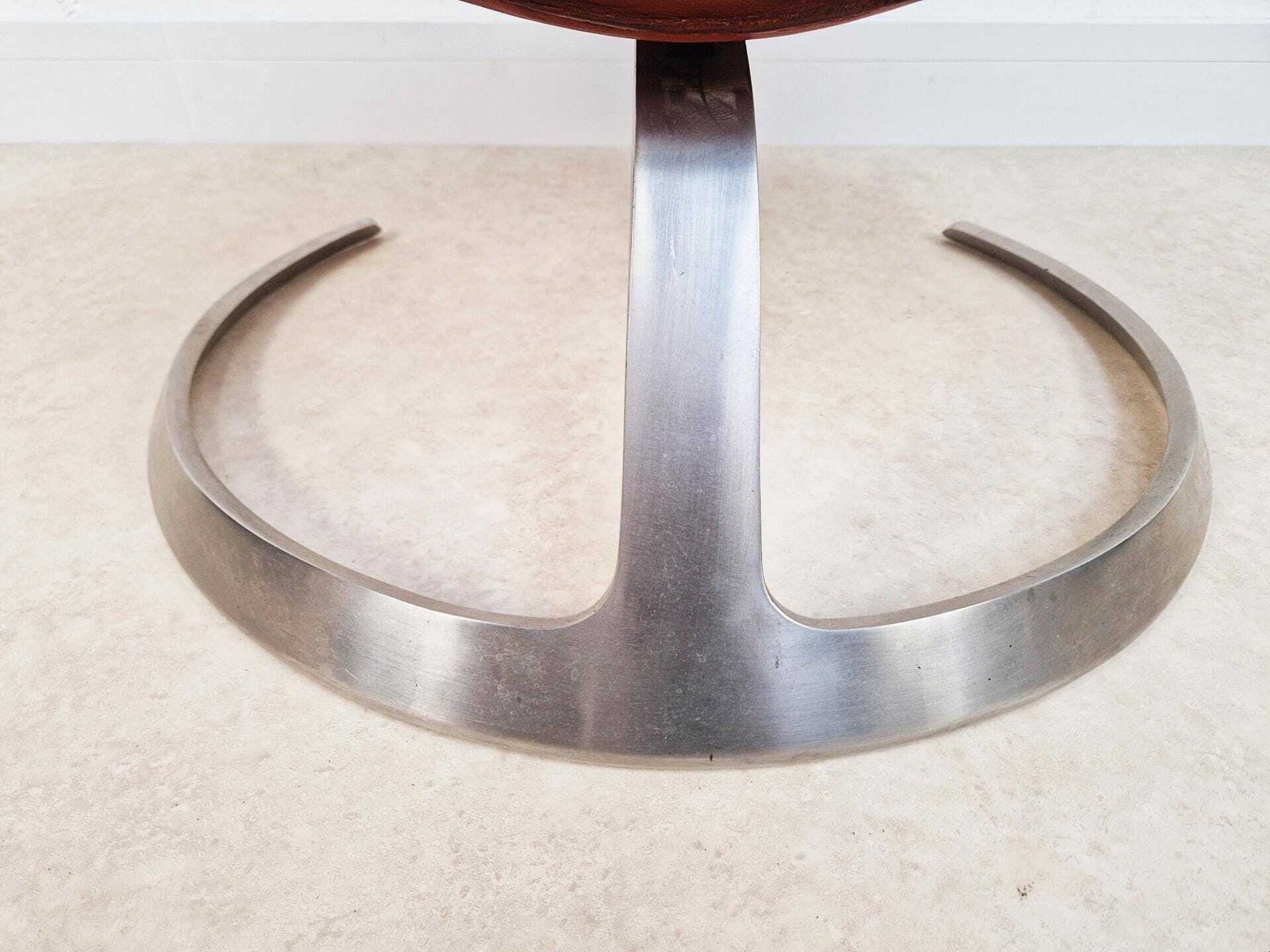 Furniture Preben Fabricius & Jørgen Kastholm Pair Scimitar Is63 Mid Century Leather Lounge Chairs photo