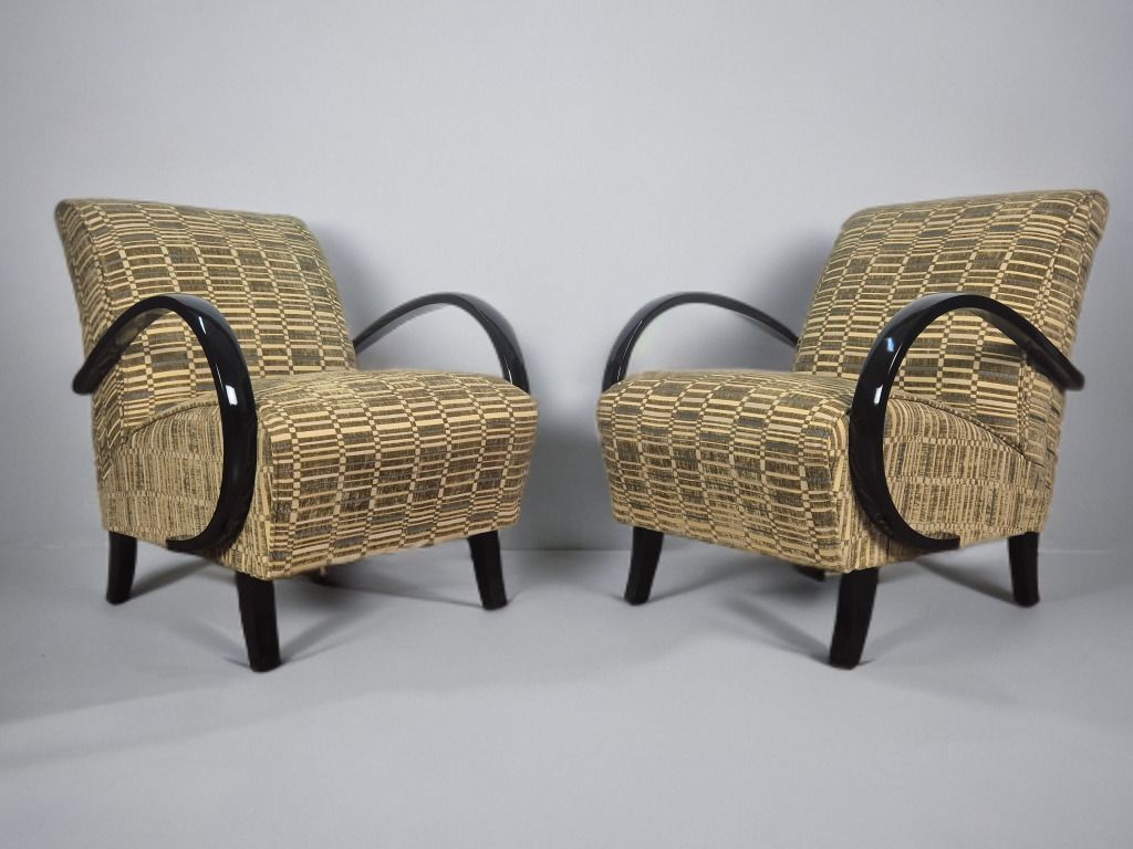 Halabala H410 Armchairs, Czech Artdéco 1940s, Set Of 2