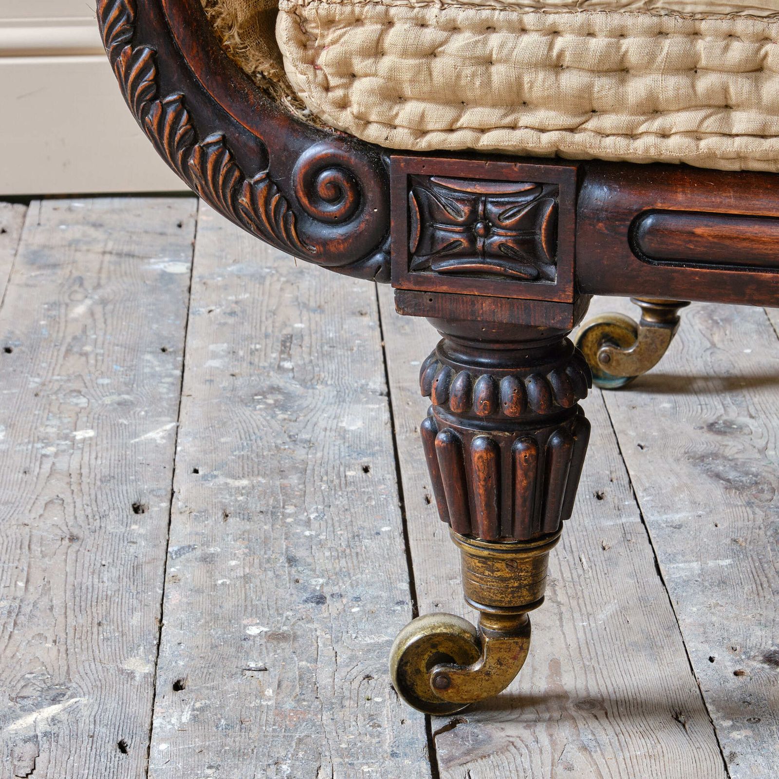 Furniture Early 19th Century Simulated Rosewood Country House Sofa photo