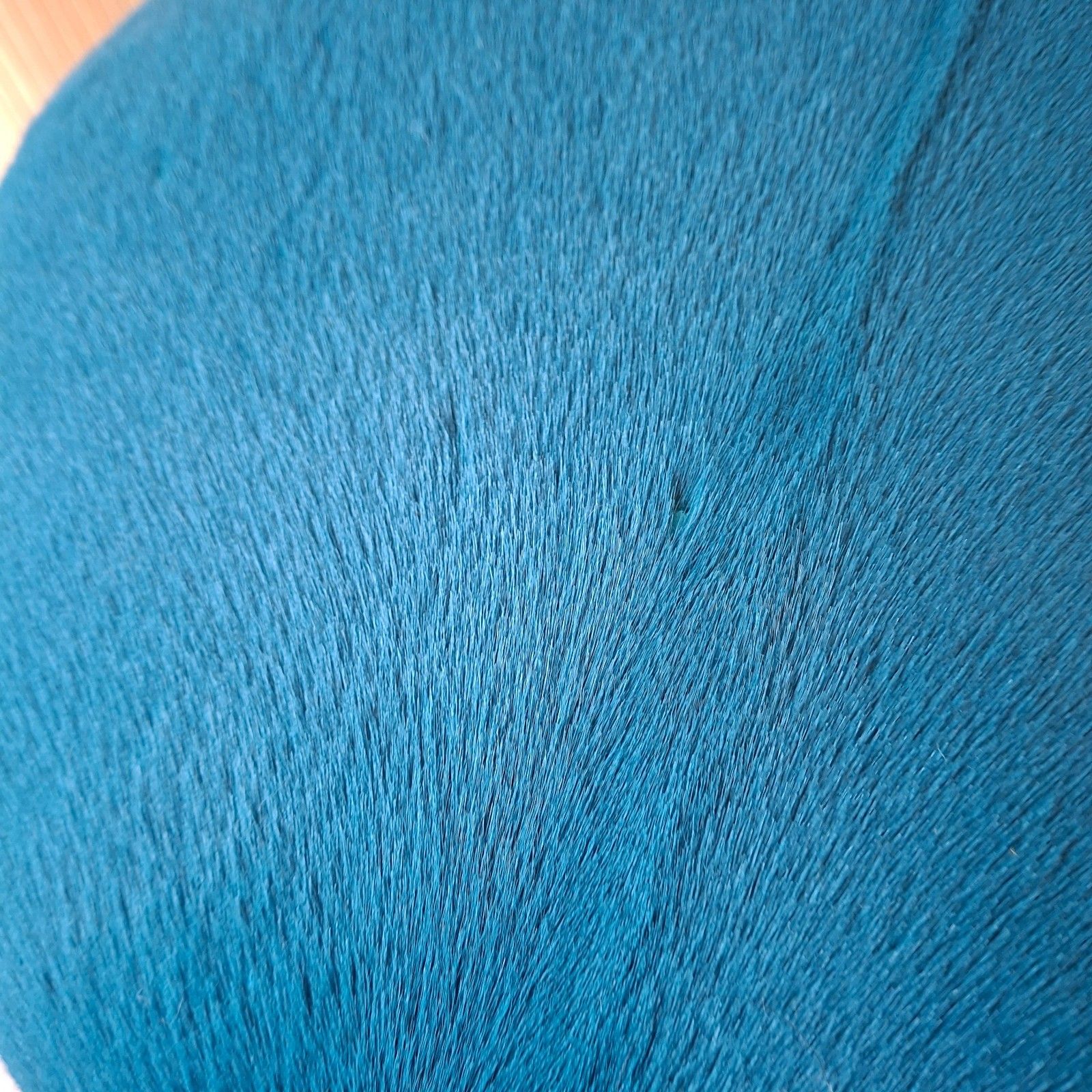 Fab Vintage Retro Dark Turquoise Blue Goatskin & Wool Boudoir Chair Iron Frame photo 210.0