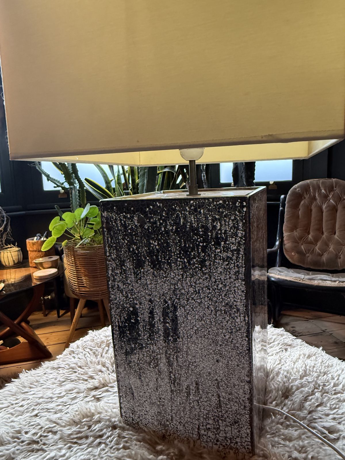 Vintage Roche Bobois Ceramic Table Lamp By Faïencerie De Charolles, France, 1970s photo Lighting