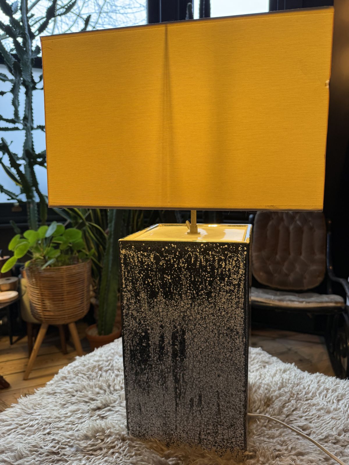 Vintage Roche Bobois Ceramic Table Lamp By Faïencerie De Charolles, France, 1970s