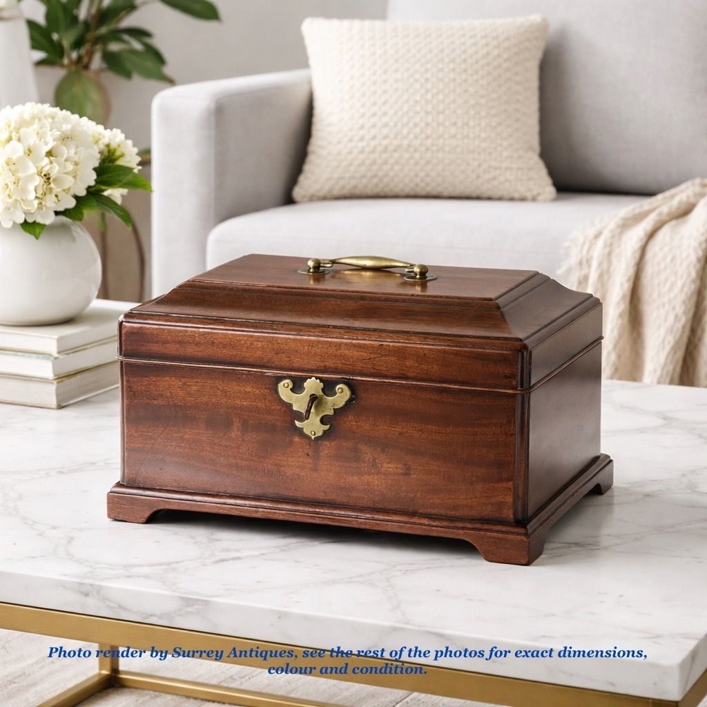 photo for sale George III Mahogany Tea Caddy, Circa 1760