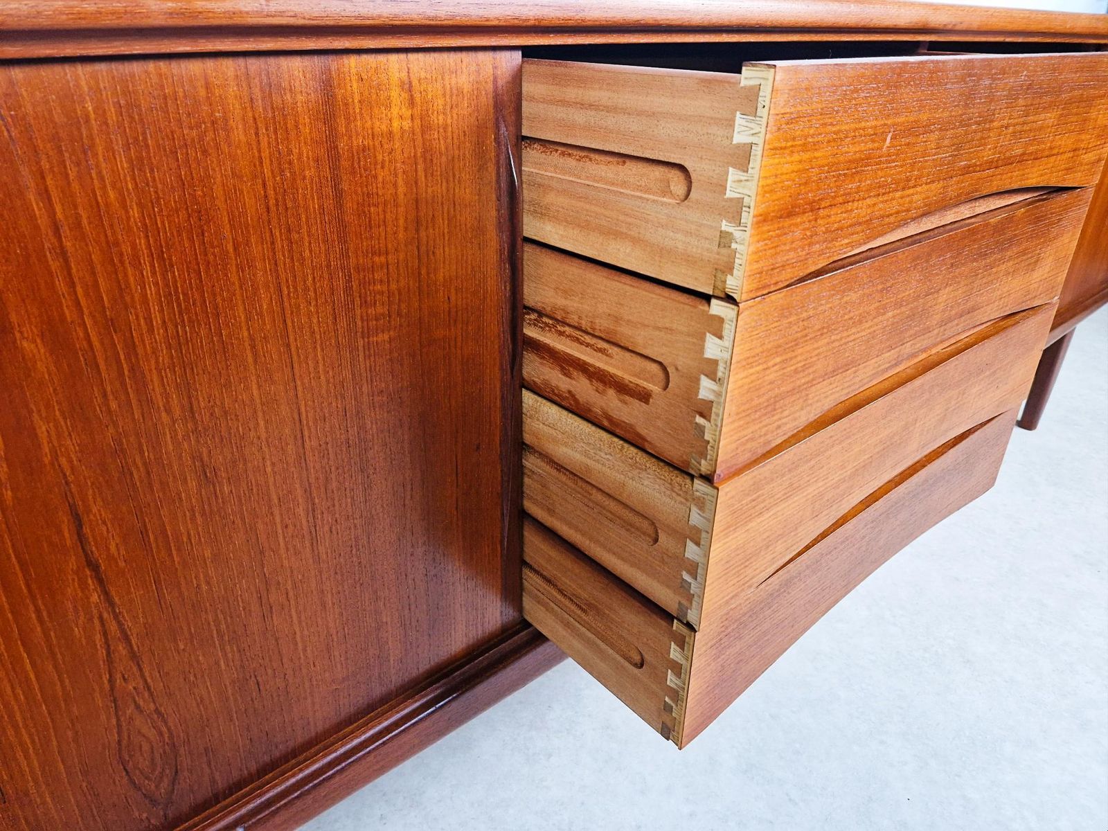 Gunni ømman For Axel Christiansen Danish Mid Century Teak Long Sideboard Credenza Pg018 photo vintage