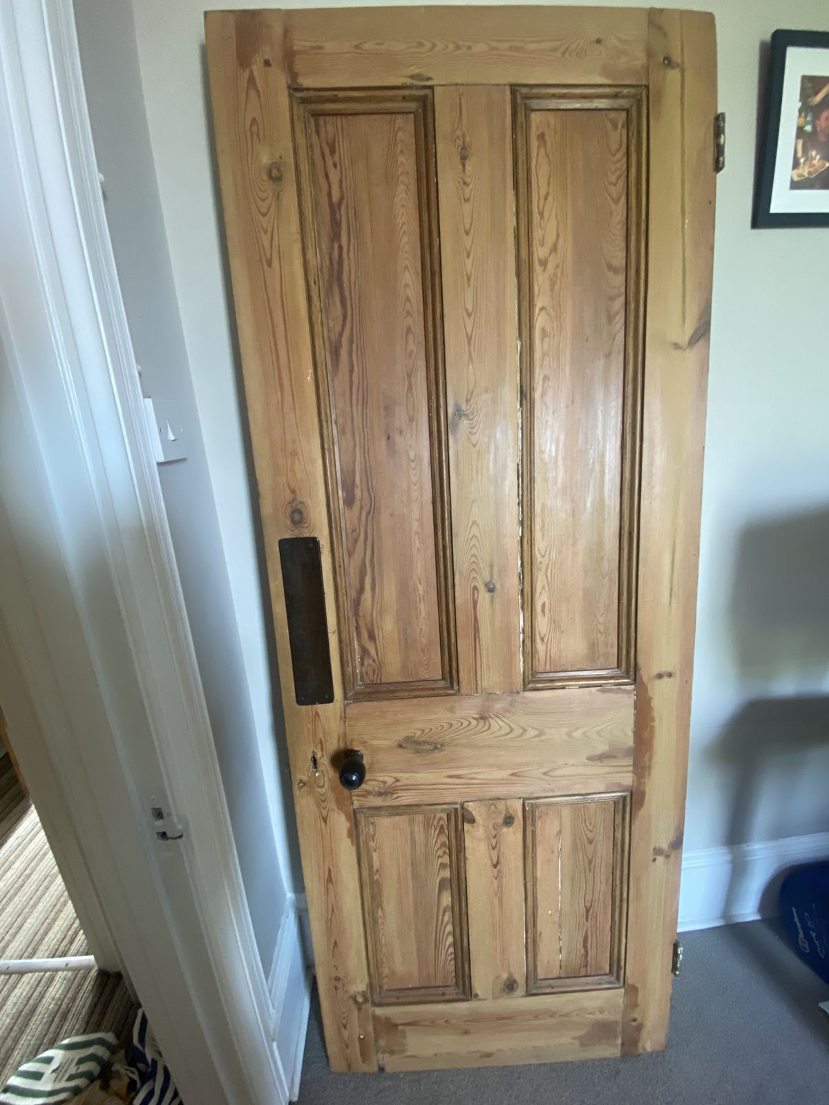 Edwardian Original Pine Interior Door photo for sale