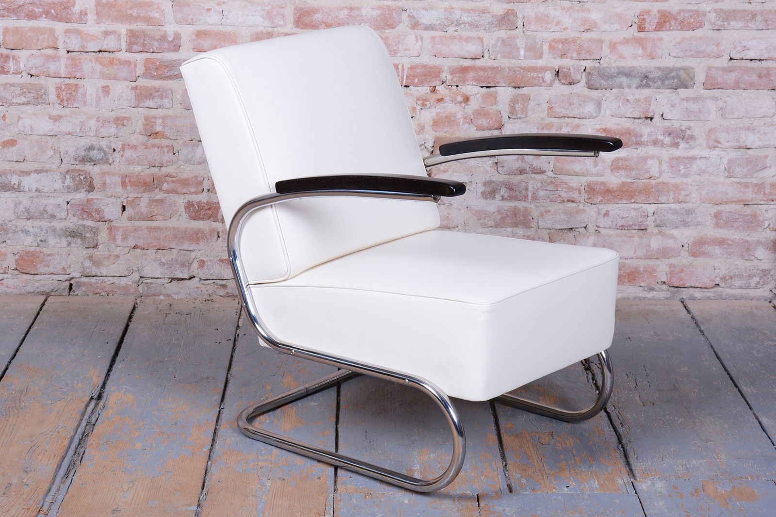 Restored Bauhaus Armchair, By W. Gispen For Mücke Melder, Chrome, Czech, 1930s photo Furniture