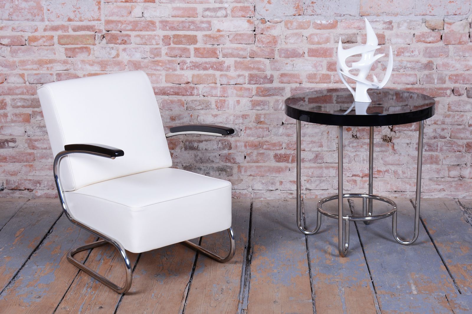 1450.0 Restored Bauhaus Armchair, By W. Gispen For Mücke Melder, Chrome, Czech, 1930s photo