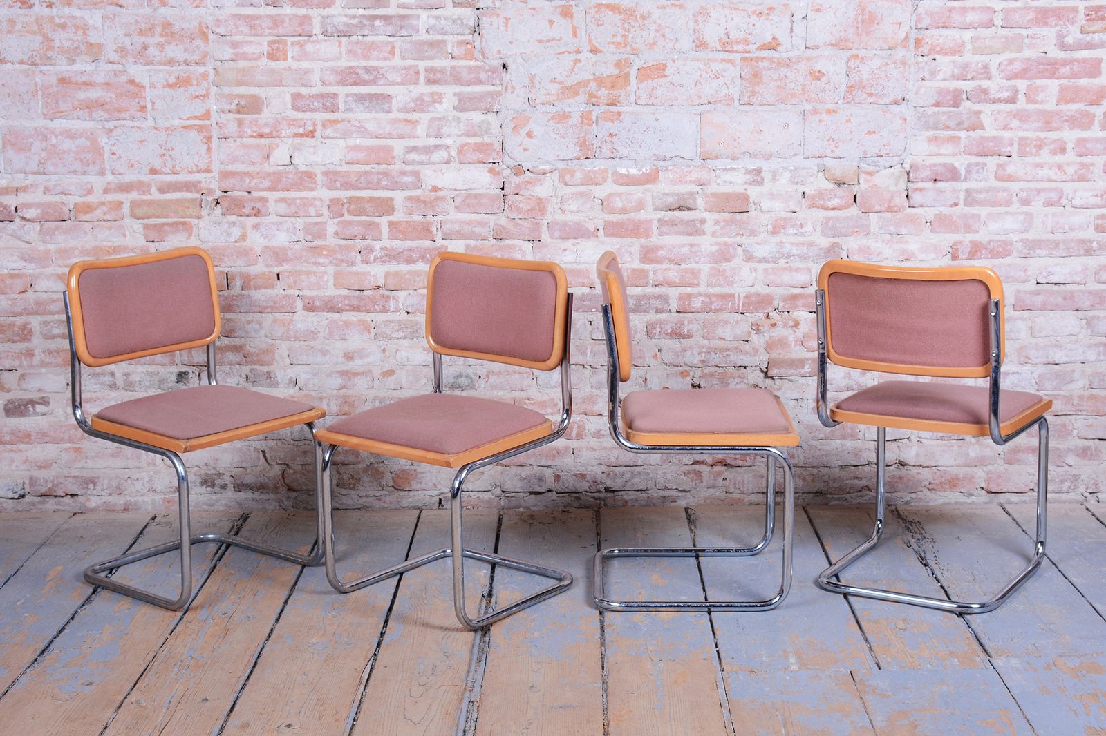 Set Of Four Original Bauhaus Cesca Chairs, By M. Breuer, Chrome, Italy, 1980s photo for sale