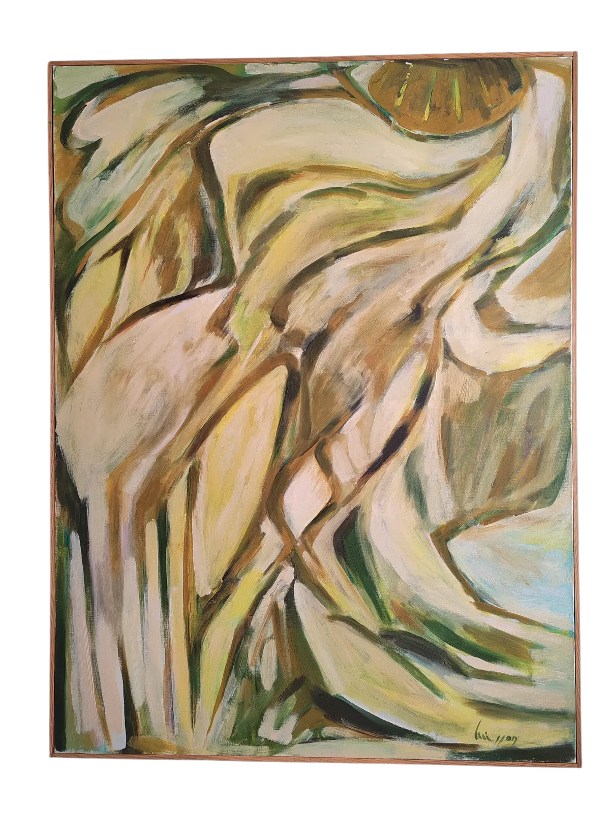 Louis Son (1921-1996), composition abstraite, huile sur toile, signée en bas à droite