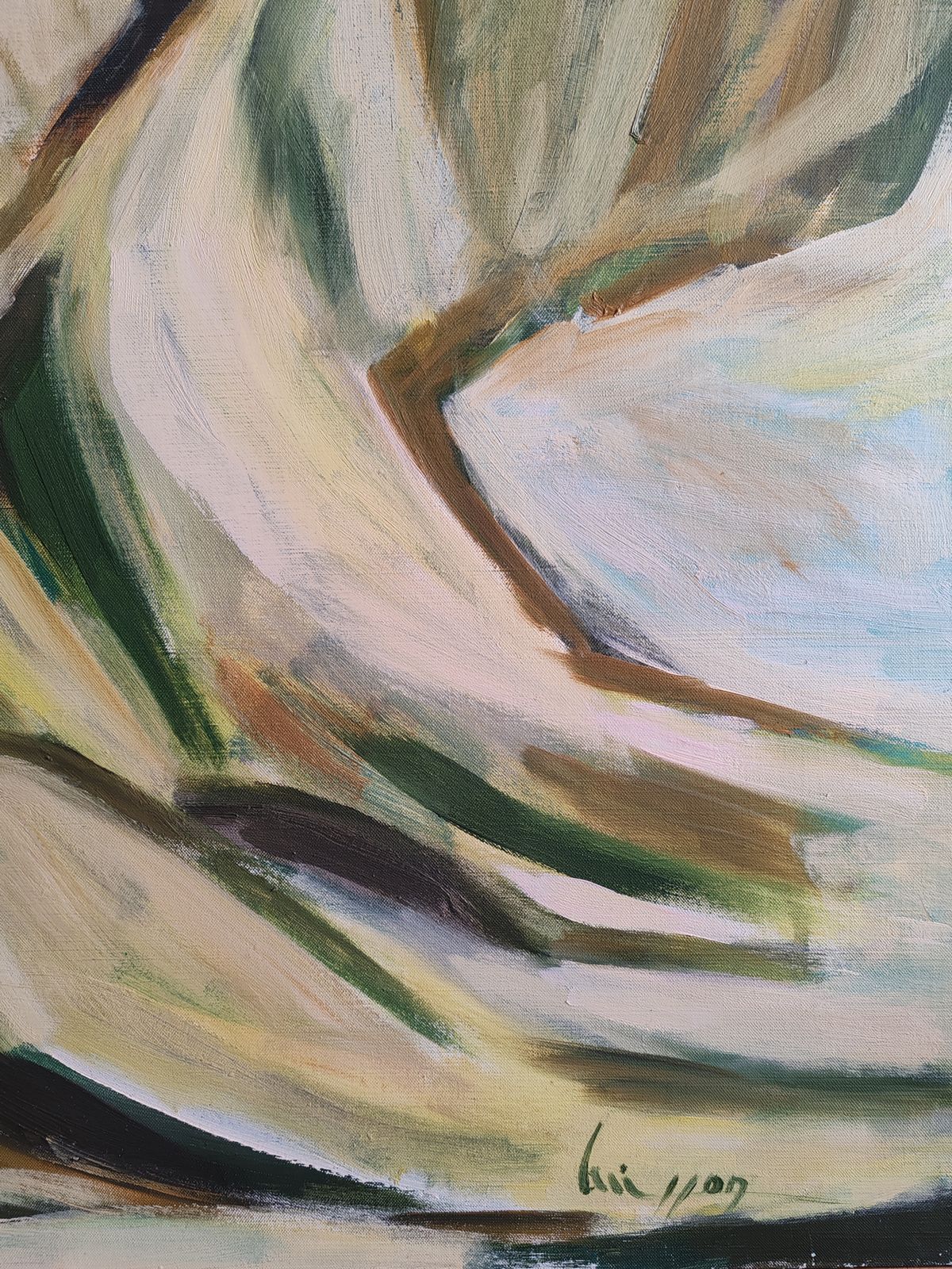 Louis Son (1921-1996), composition abstraite, huile sur toile, signée en bas à droite photo Art