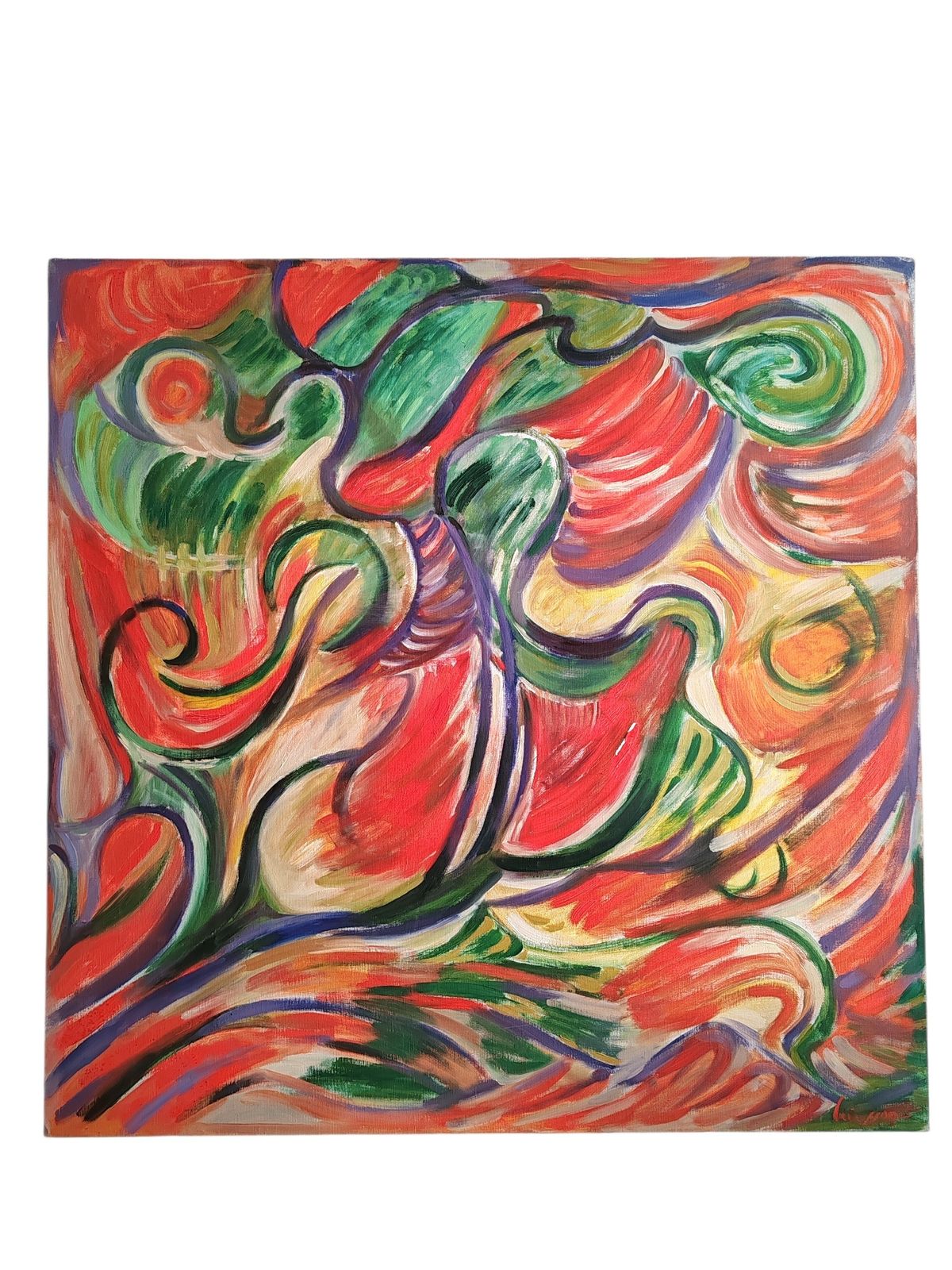 Louis Son (1921-1996) Composition abstraite, huile sur toile, signée en bas à droite