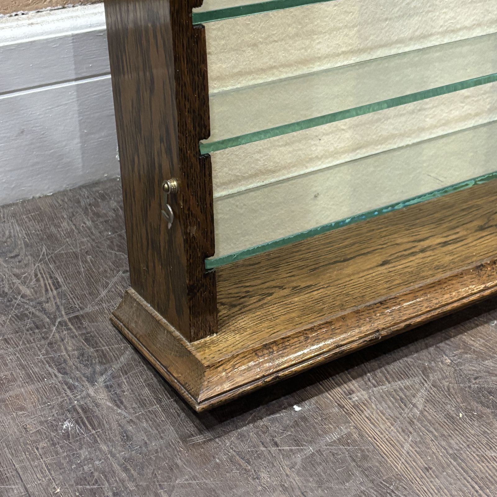 Edwardian Style Oak Wall Shop Display Cabinet photo buy