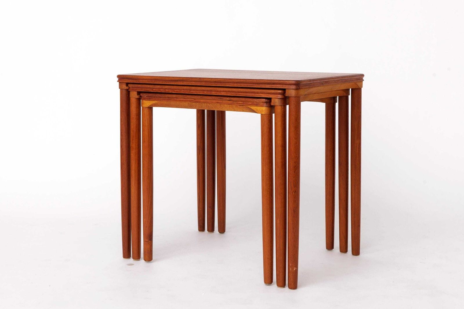 Set Of 3 Teak Nesting Tables – 1970s Danish Mid Century Modern Design, Vintage Side Tables, Scandinavian Teak Furniture photo Furniture