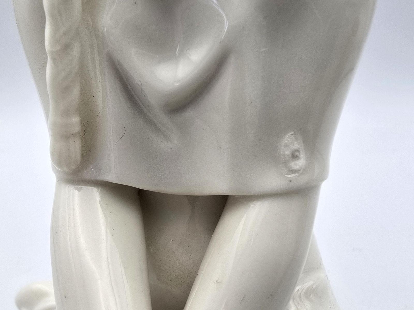 Royal Copenhagen Seventeen Years Blanc De Chine Figurine – Arno Malinowski, Damaged photo vintage