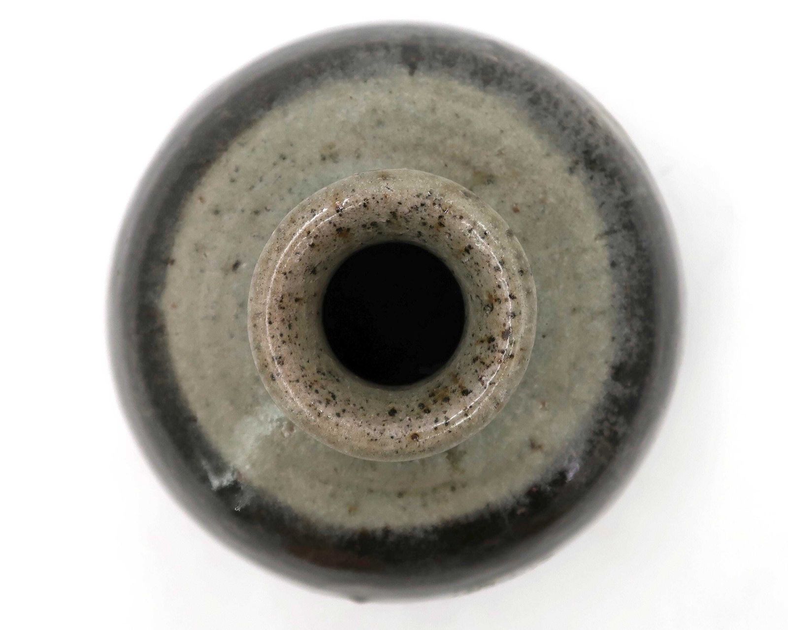 Frans Steengoed Keramiek Ronde Vaas, Houtgestookt Met Groen Glazuur, Jaren 1970 / Wabi Sabi, La Borne, Minimalist, Home Decor photo vinterior