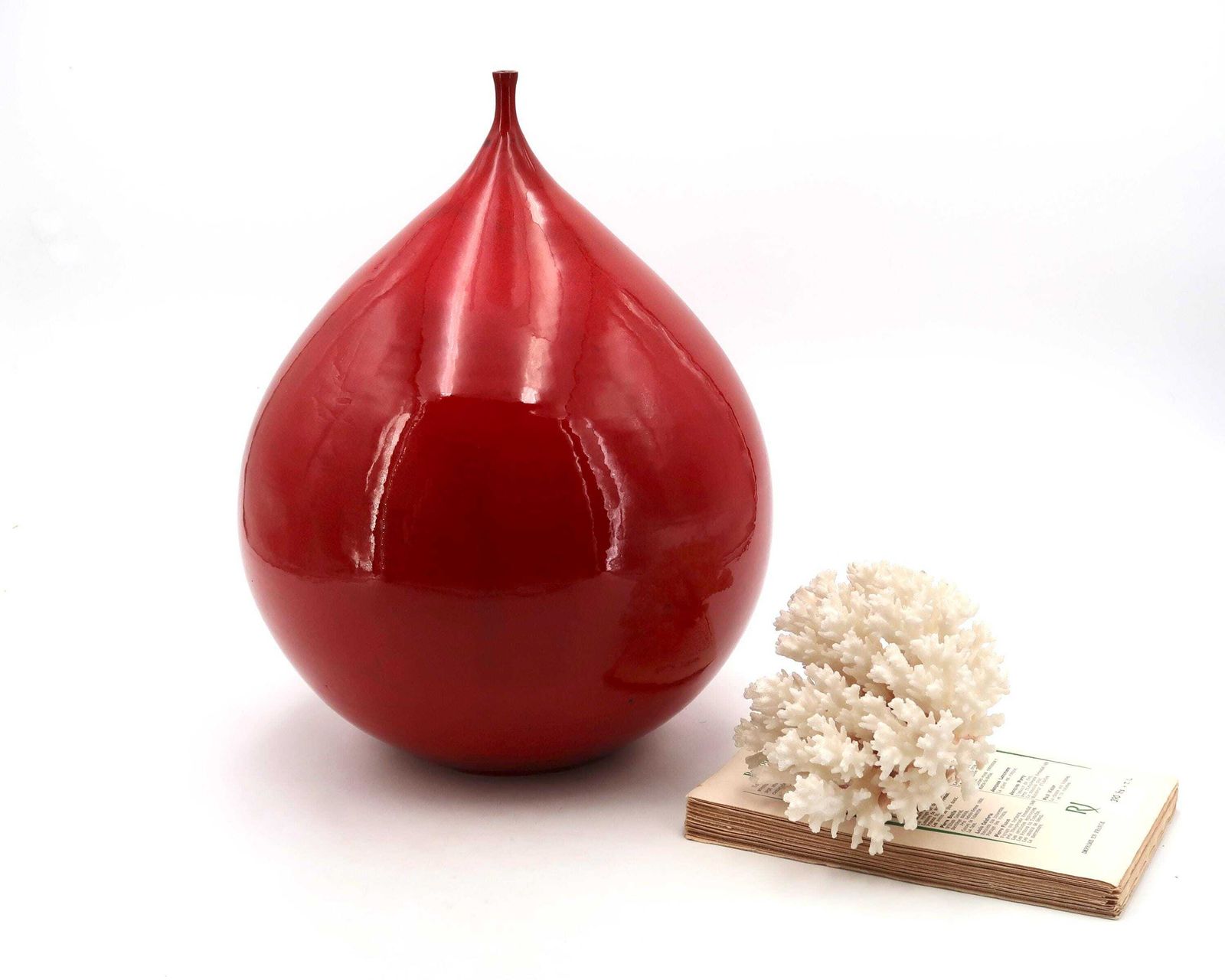 Large Belgian Red Ceramic Vase, 1960s / Modernist, Mid Century Modern, Lampecco, Amphora, Perignem, Paco photo furniture