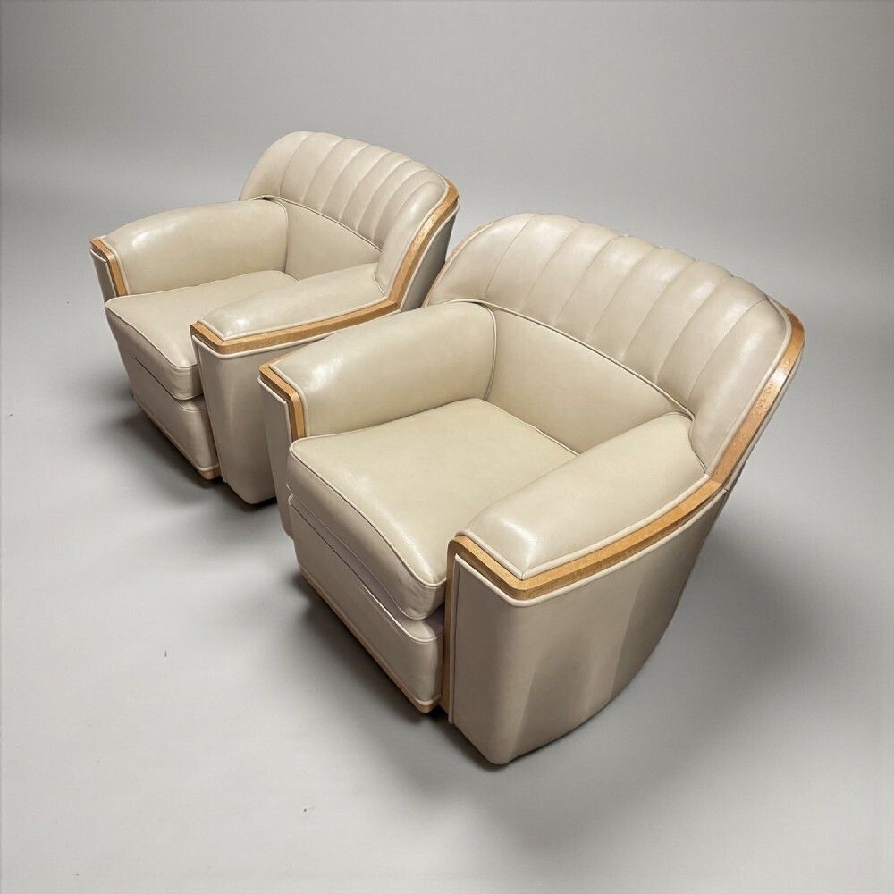 Art Deco Pair Of Armchairs By Hary And Lou Epstein photo for sale