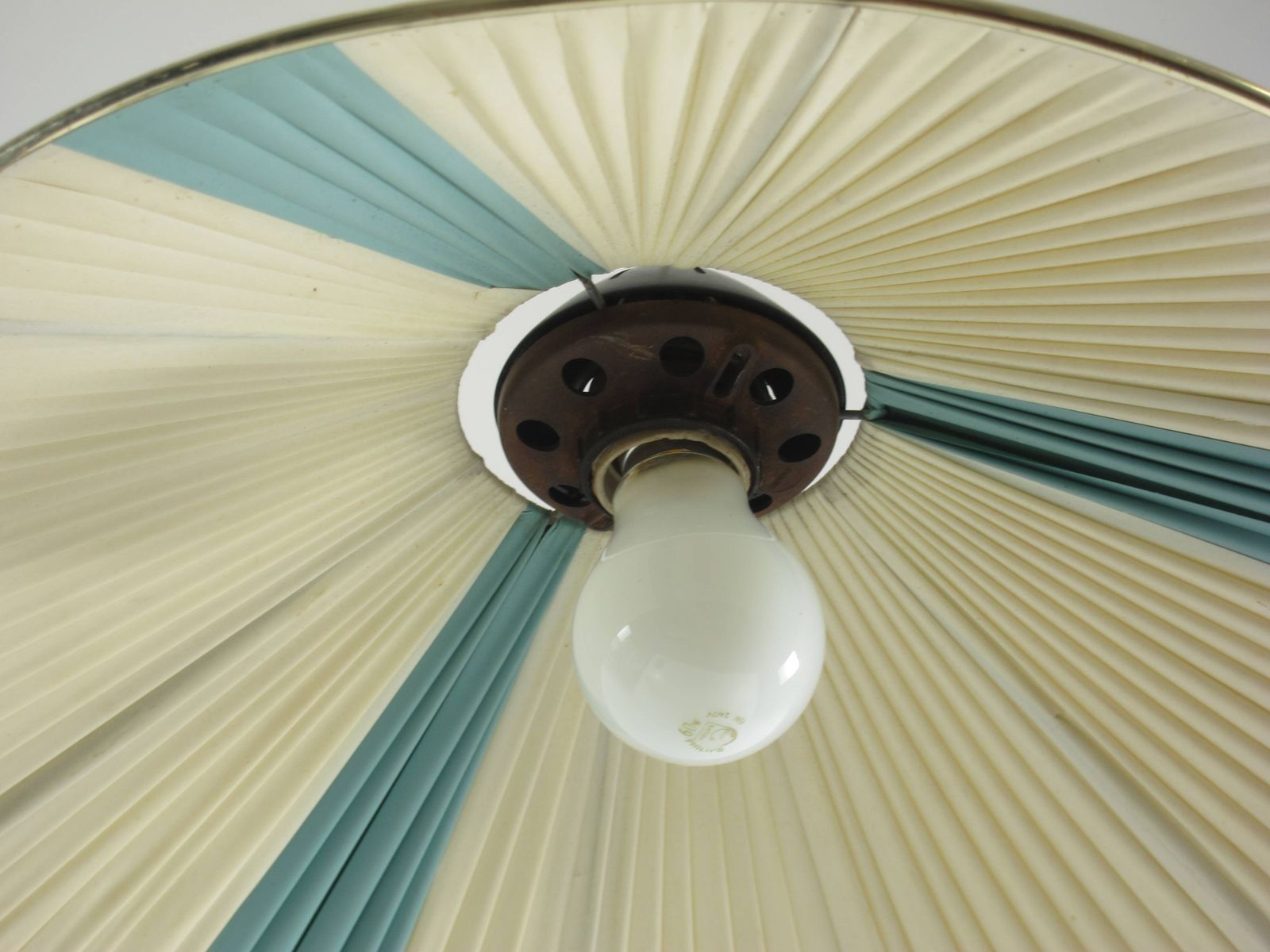 Zeldzame Louis Kalff Philips Hanglamp Met Nylonbanden, Ca. Jaren 1950 photo vintage