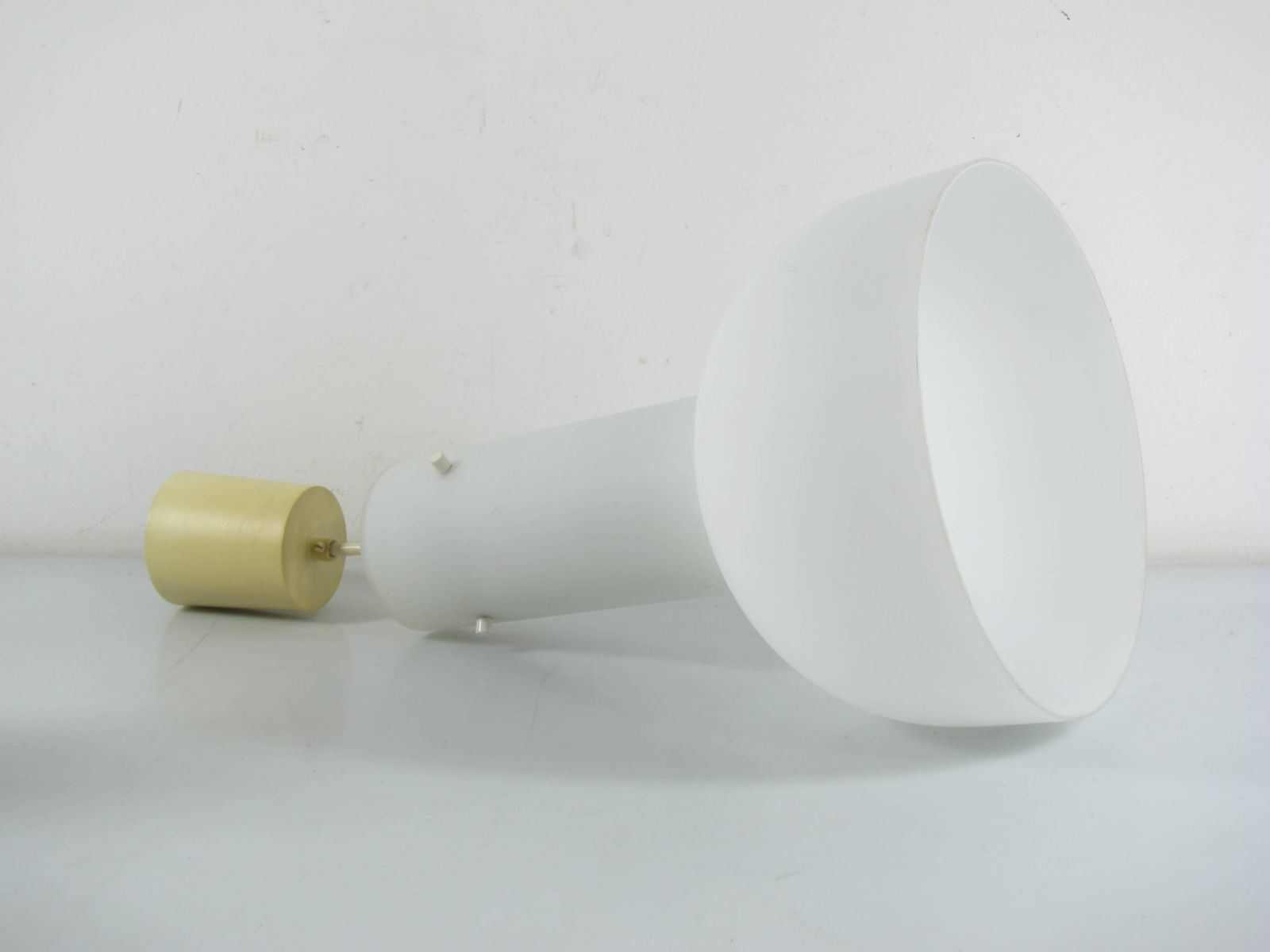 Large Opaline Glass Pendant Lamp, Limburg Lighting, 1970s photo vintage